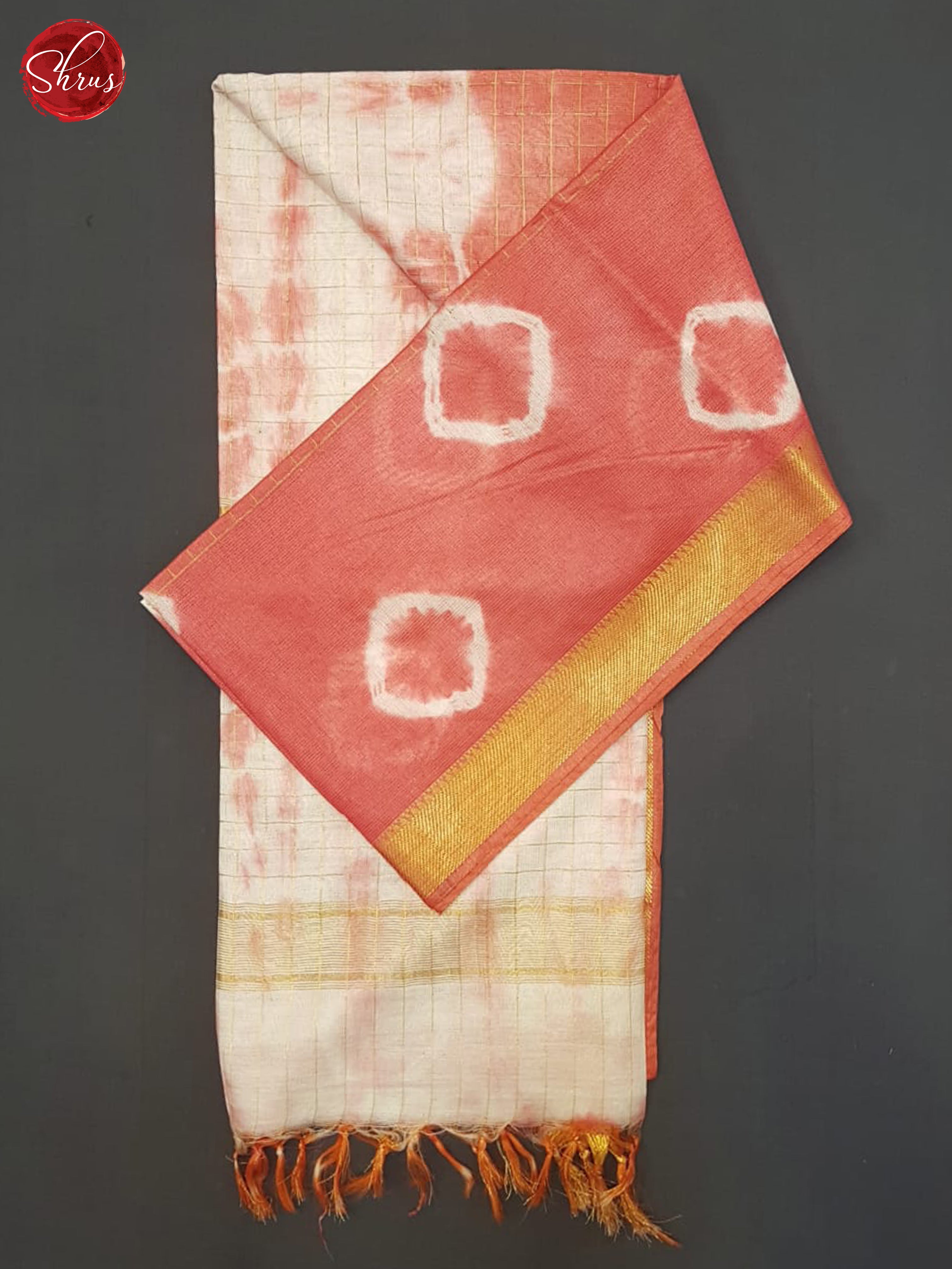 Pink And Cream- Shibori saree - Shop on ShrusEternity.com