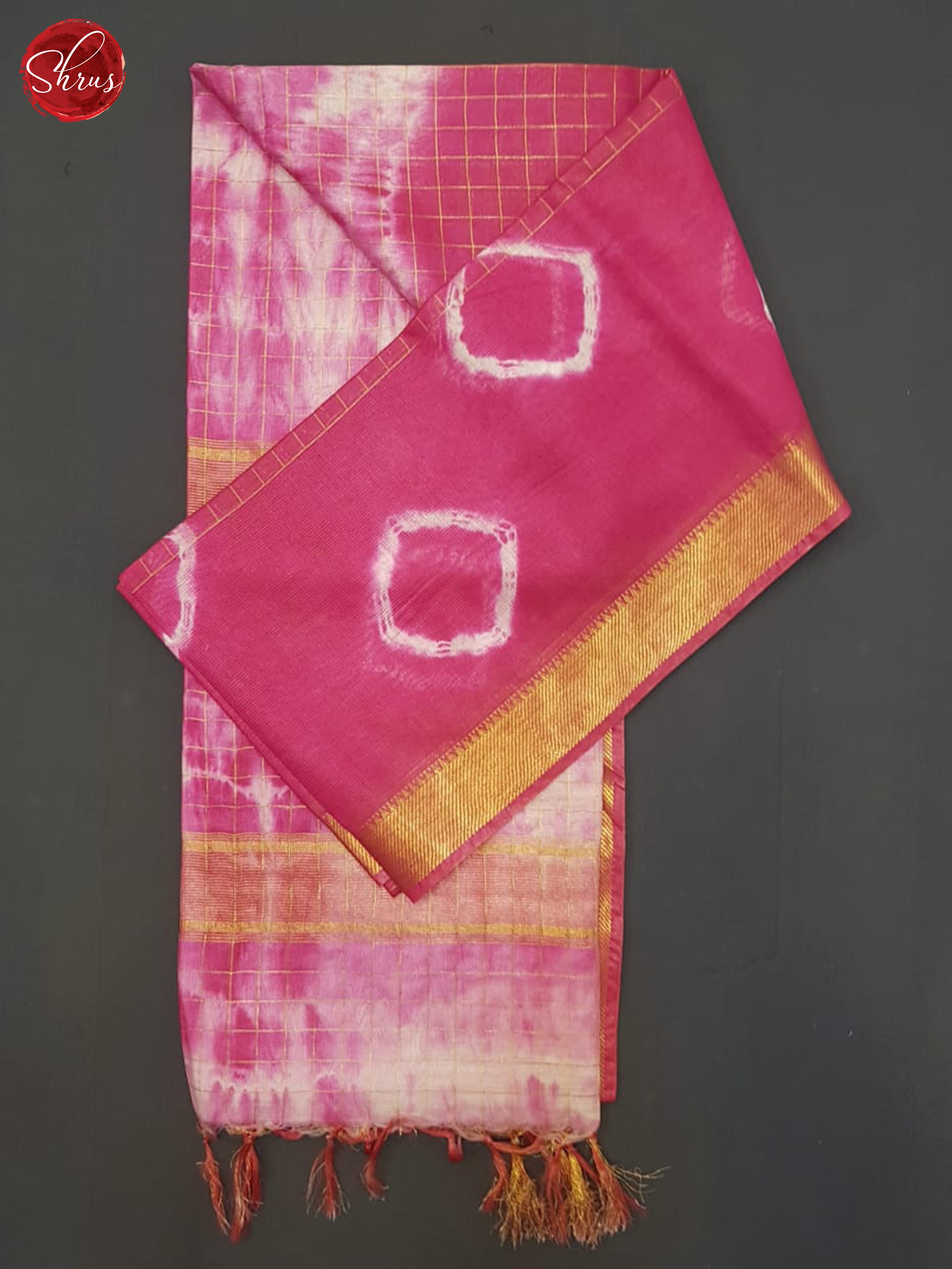 Pink And Cream - Shibori saree - Shop on ShrusEternity.com