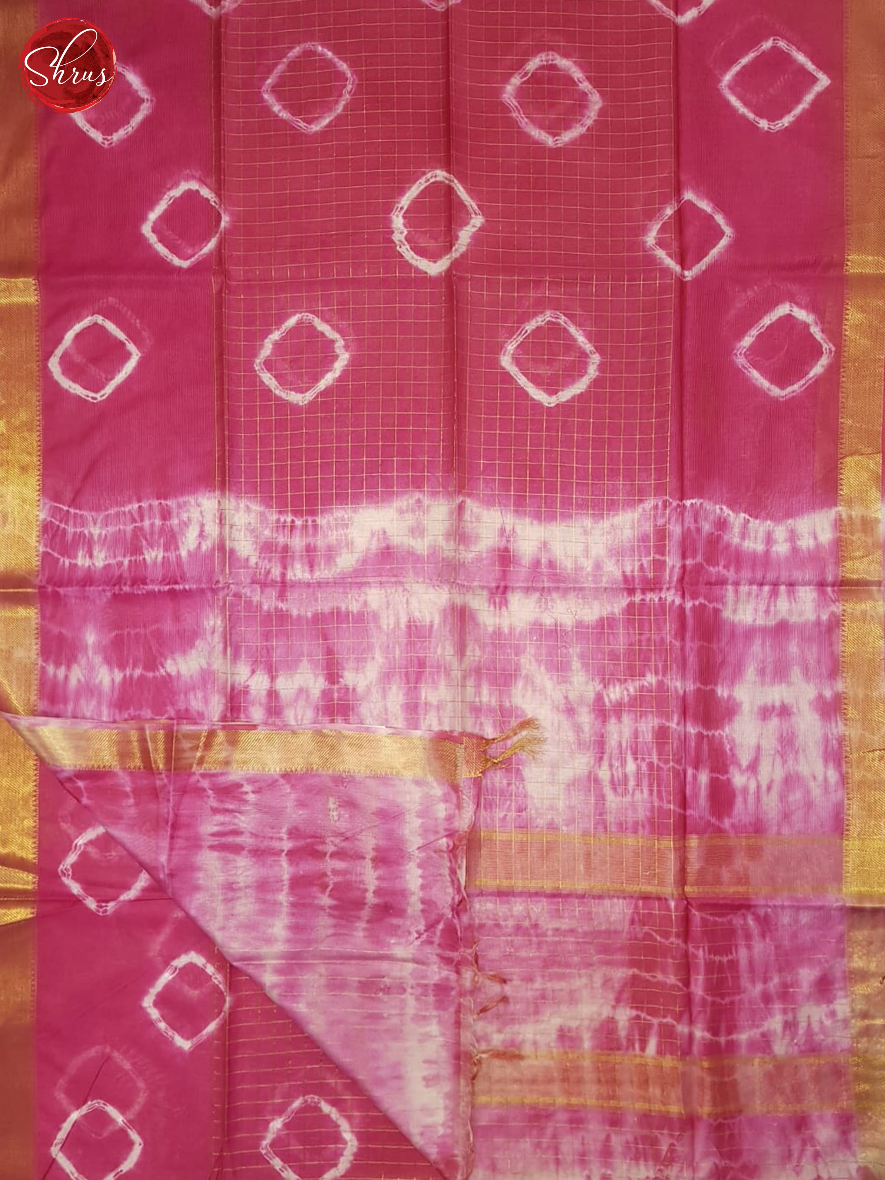 Pink And Cream - Shibori saree - Shop on ShrusEternity.com