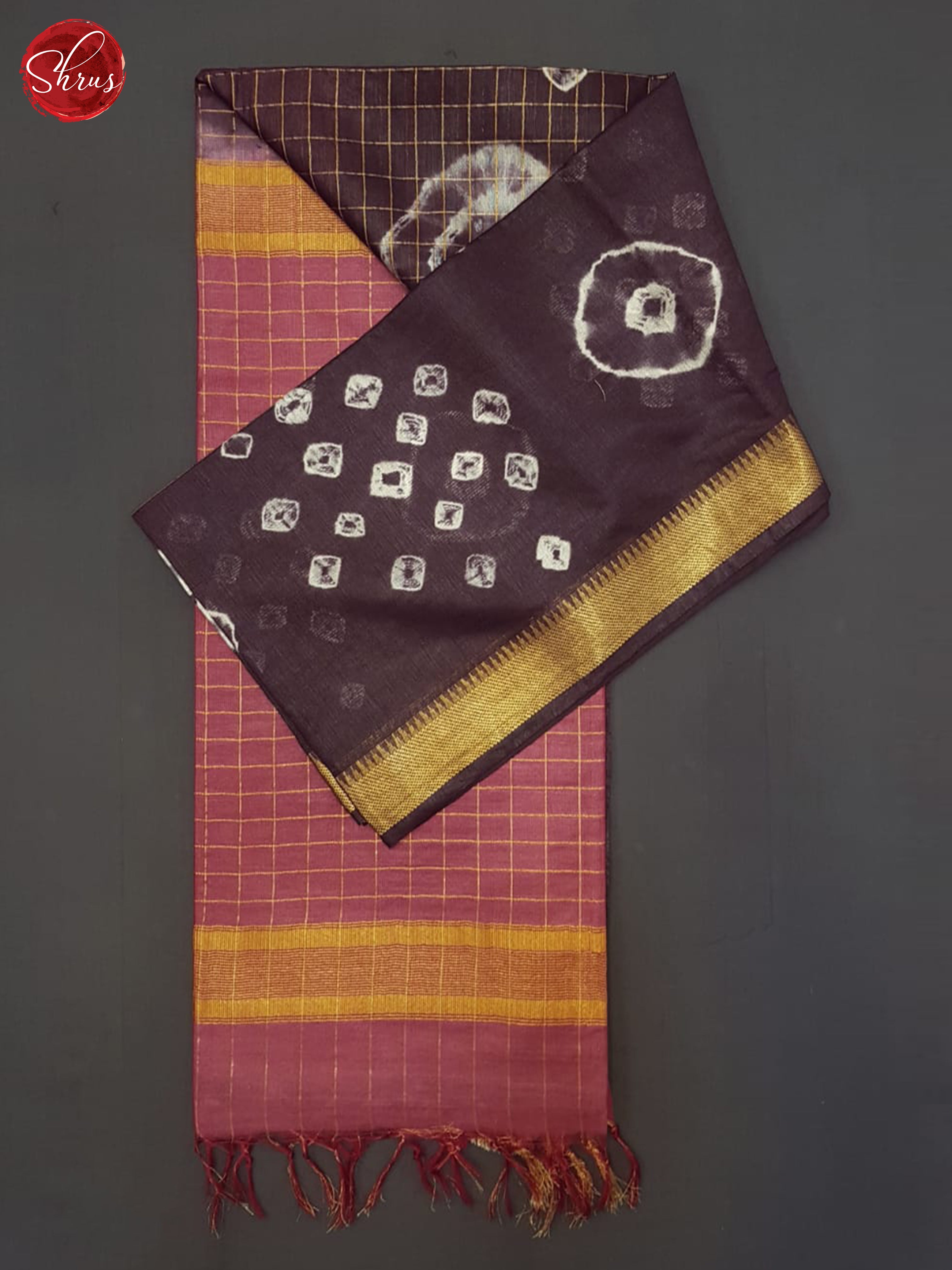 Wine And Maroon - Shibori Saree - Shop on ShrusEternity.com