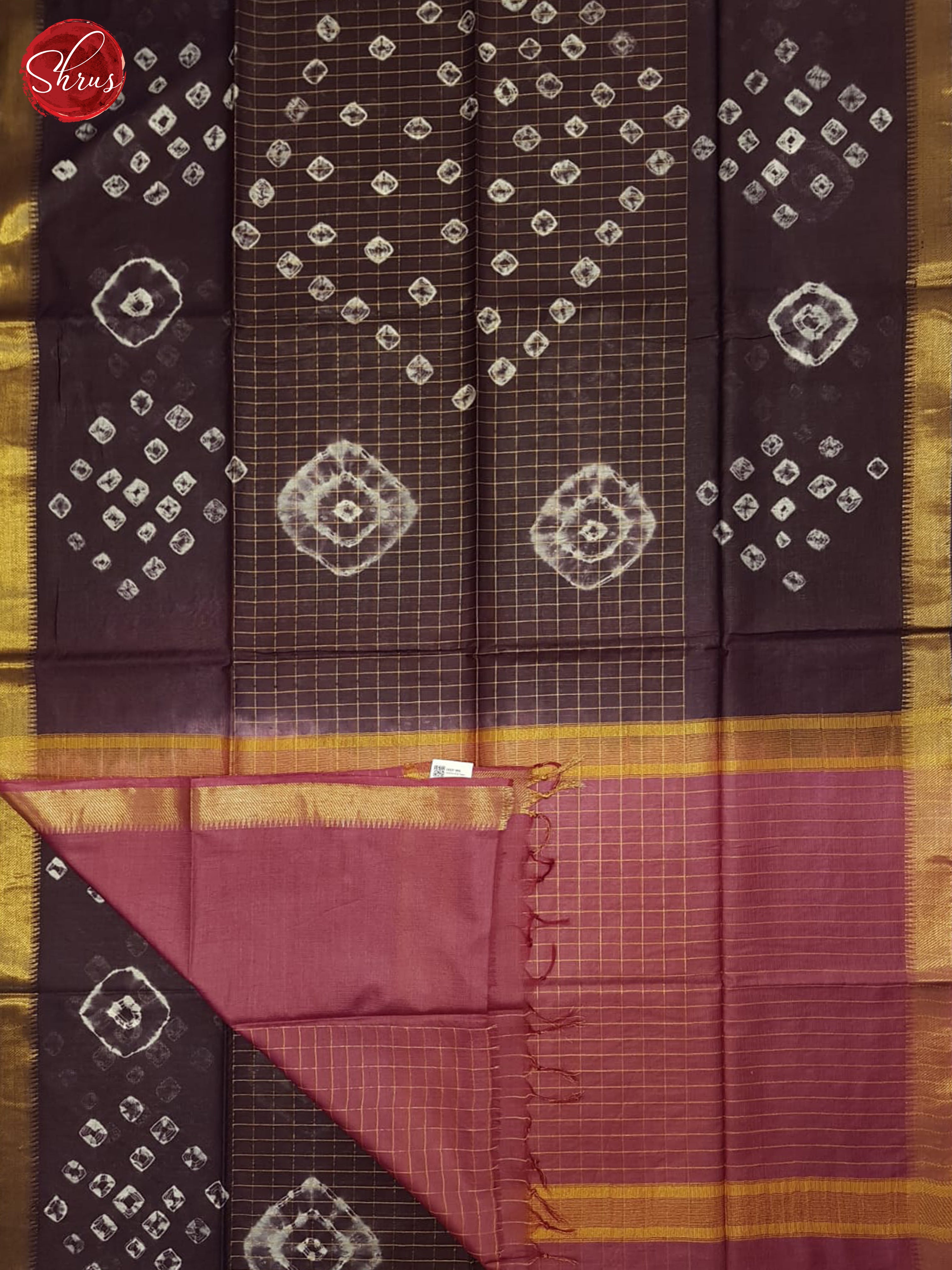 Wine And Maroon - Shibori Saree - Shop on ShrusEternity.com