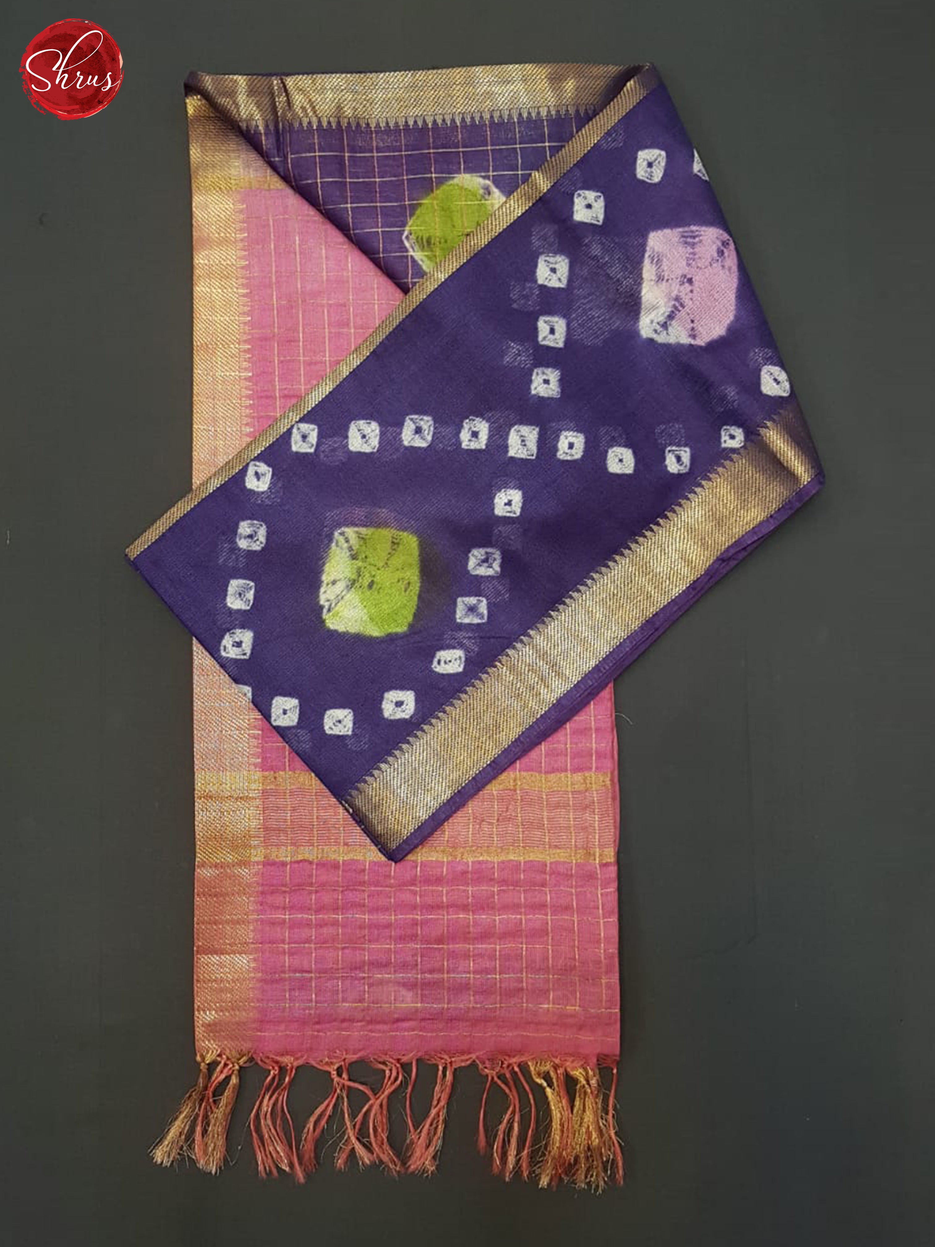 Purple And Pink- Shibori Saree - Shop on ShrusEternity.com