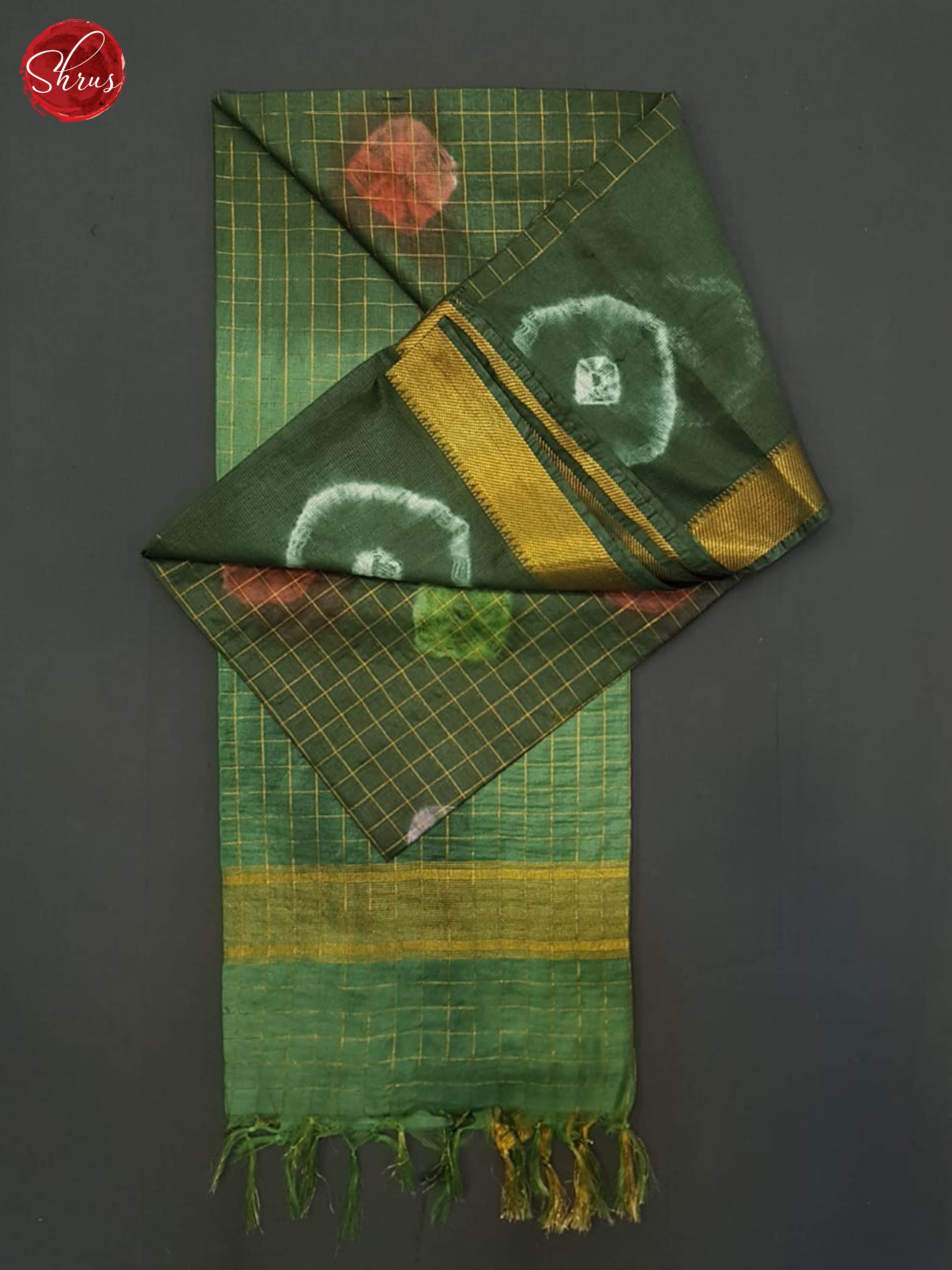 Green- Shibori Saree - Shop on ShrusEternity.com