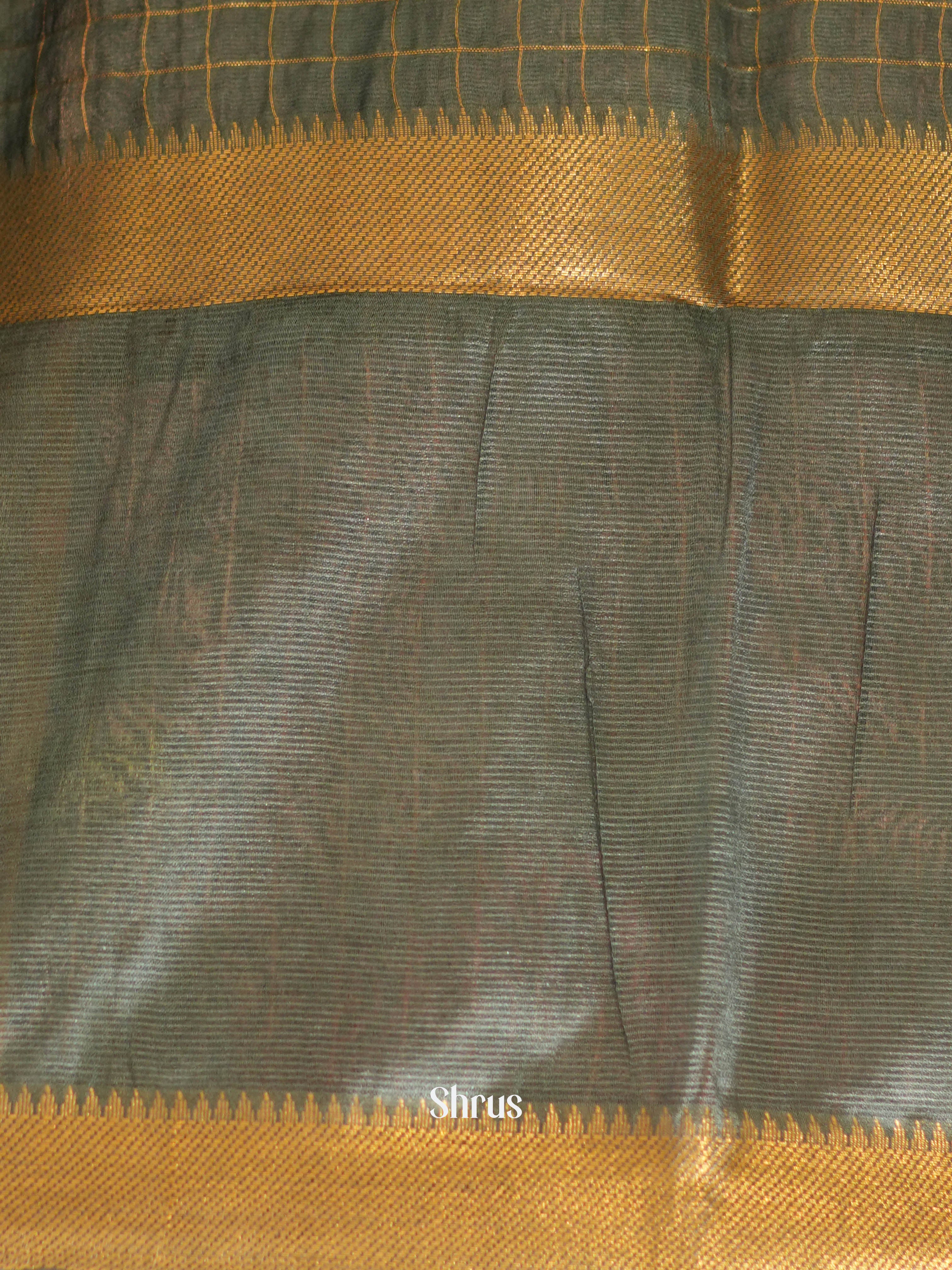 Elephant Black & Grey -Shibori Saree