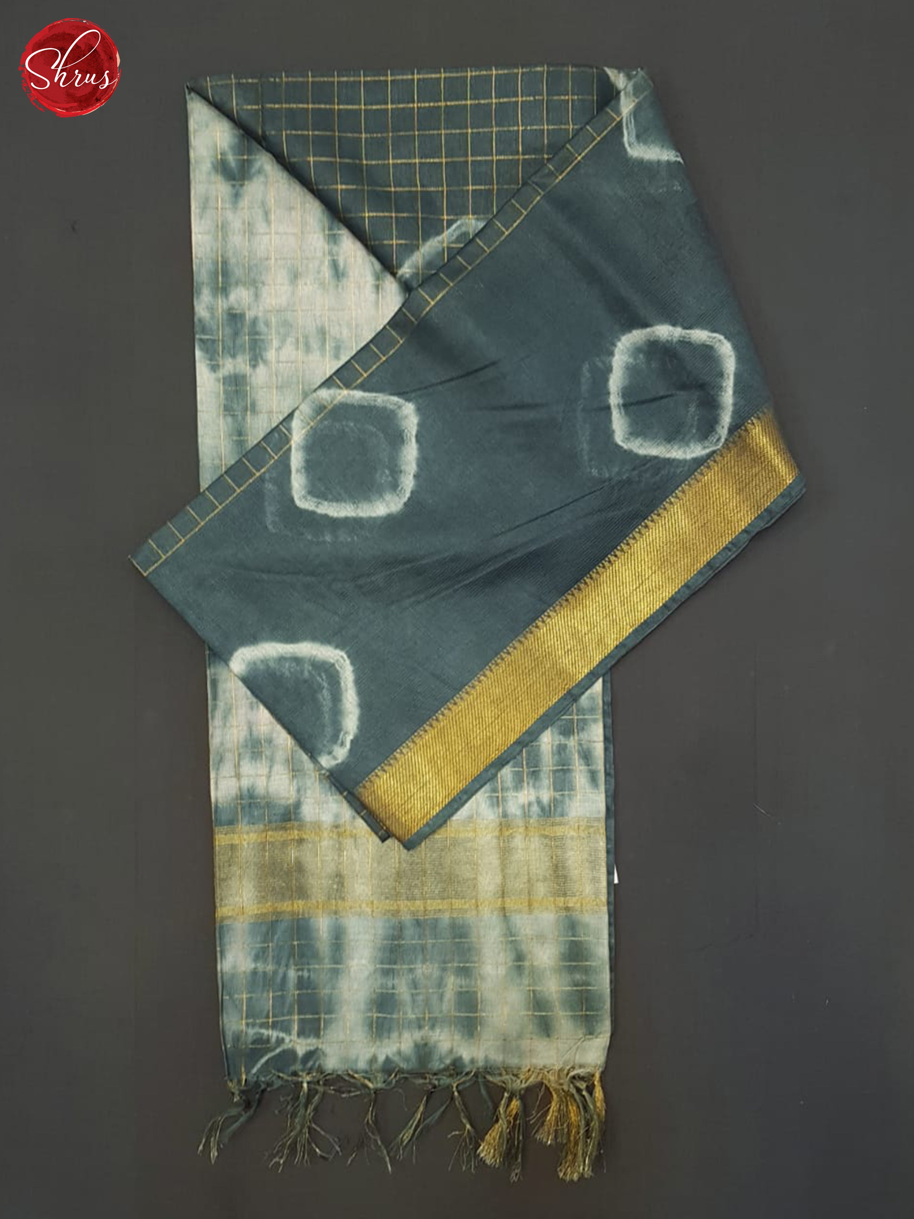 Grey And Cream- Shibori saree - Shop on ShrusEternity.com