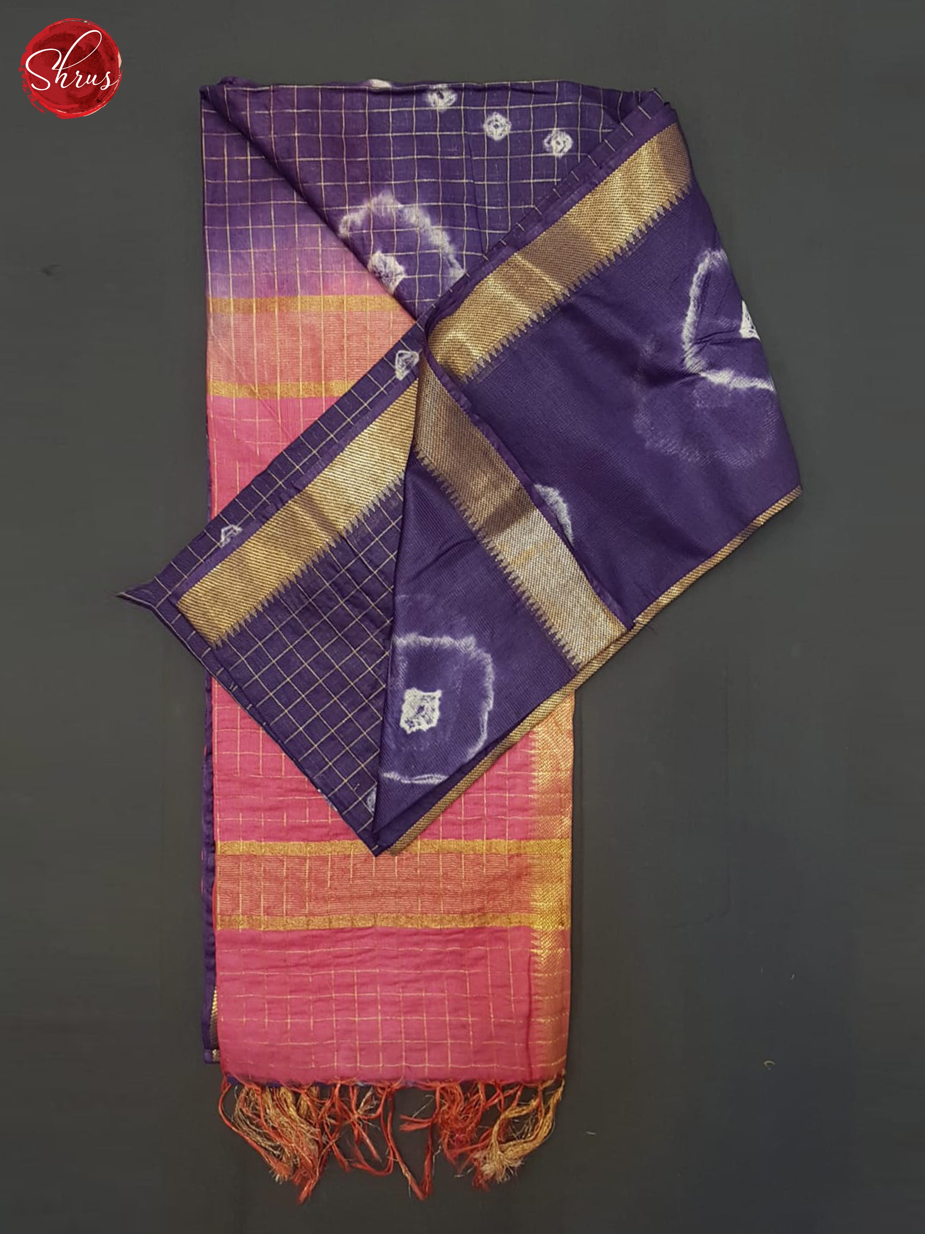 Purple And Pink- Shibori saree - Shop on ShrusEternity.com