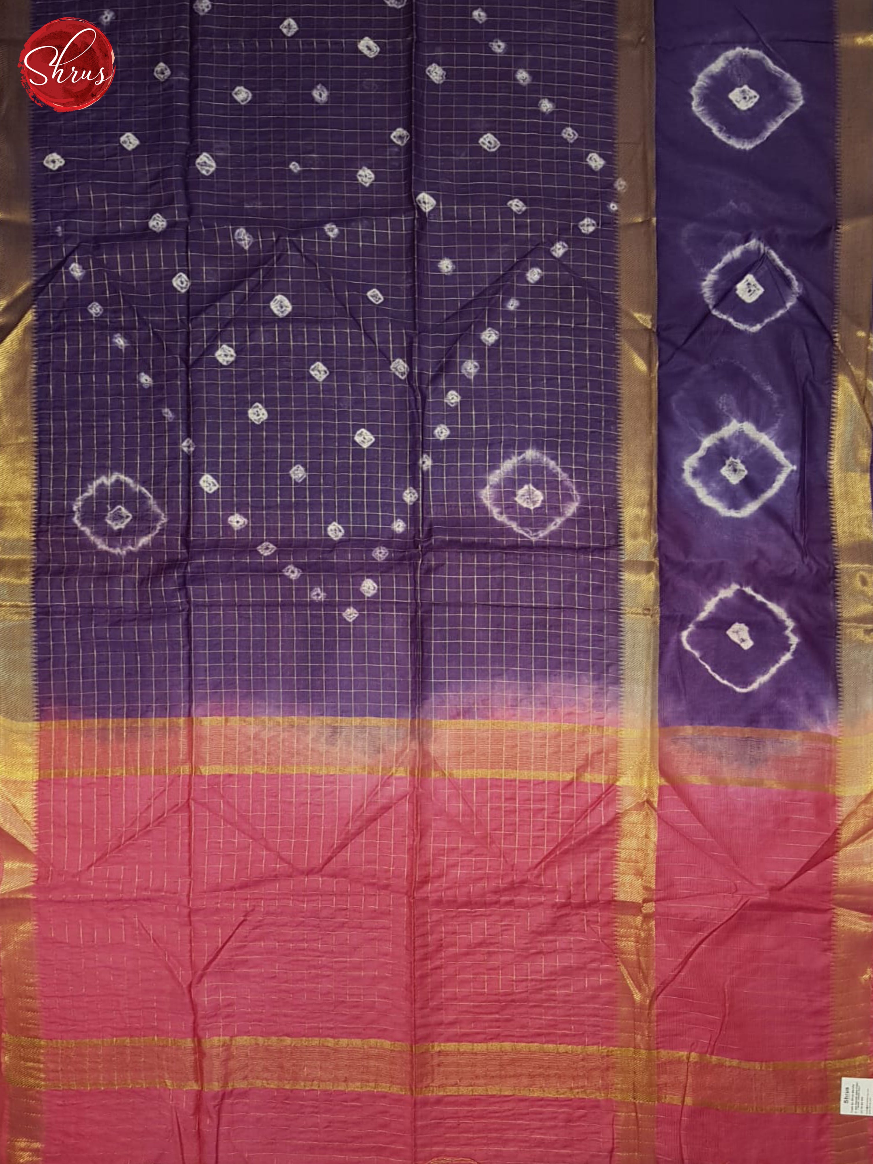 Purple And Pink- Shibori saree - Shop on ShrusEternity.com