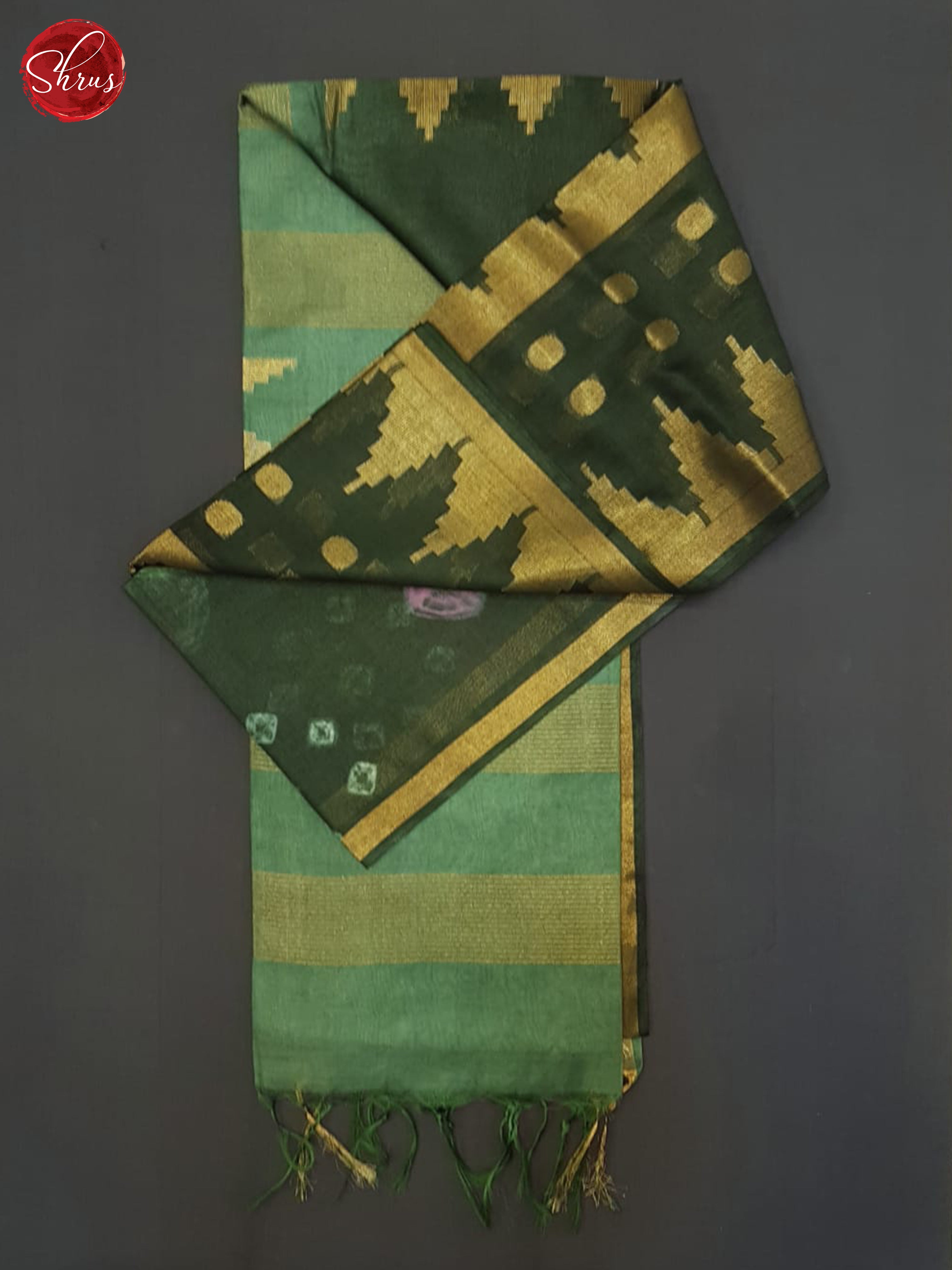 Green & Pastel Green - Shibori saree - Shop on ShrusEternity.com