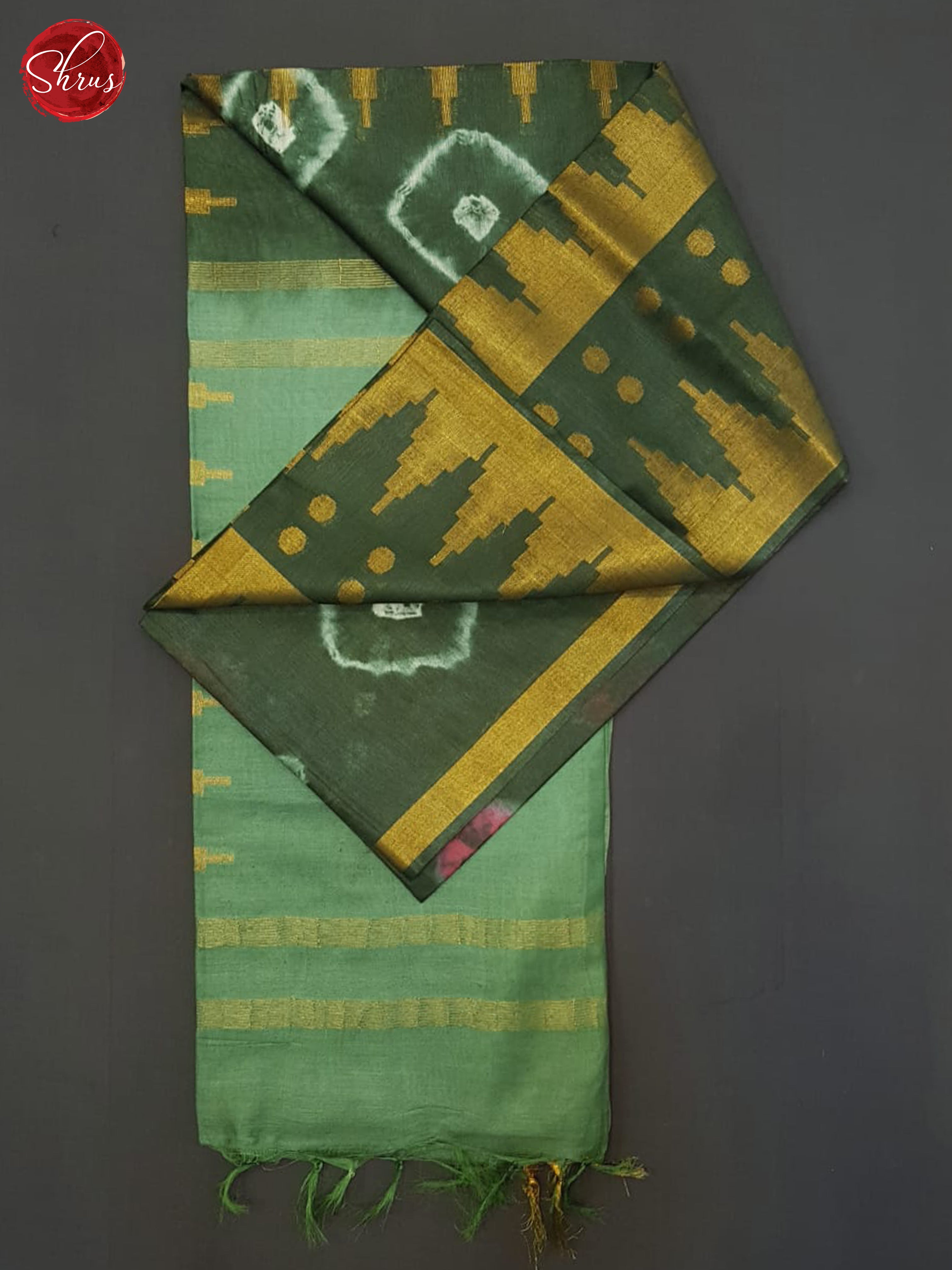 Green & Pastel green - Shibori saree - Shop on ShrusEternity.com