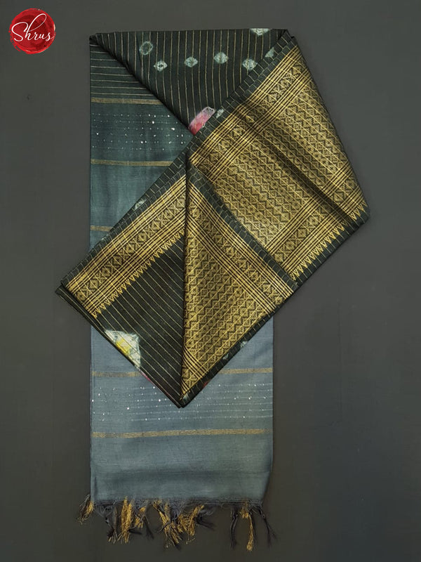 Leelaa Grey Shibori Saree