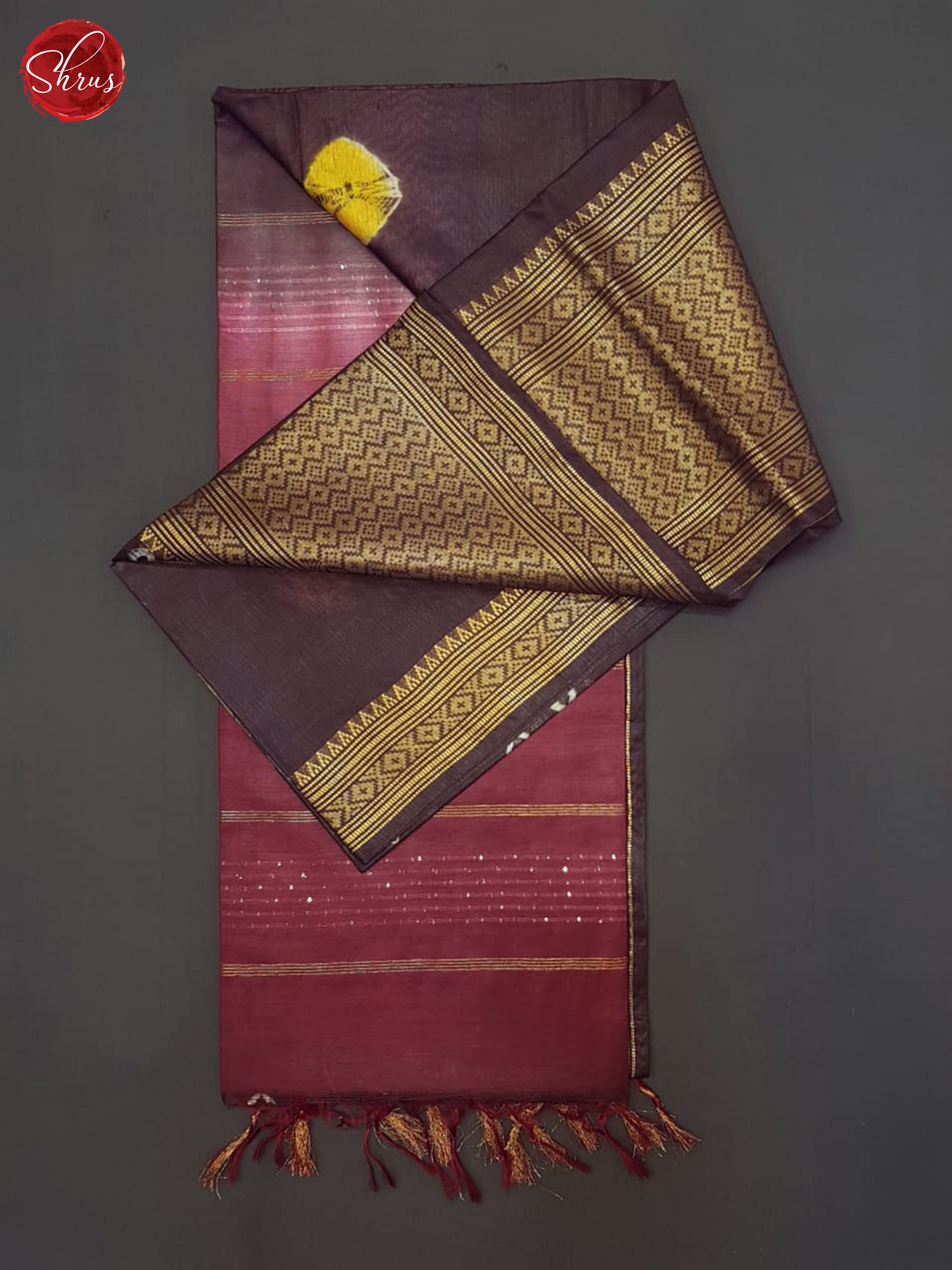 Wine And Maroon- Shibori saree - Shop on ShrusEternity.com