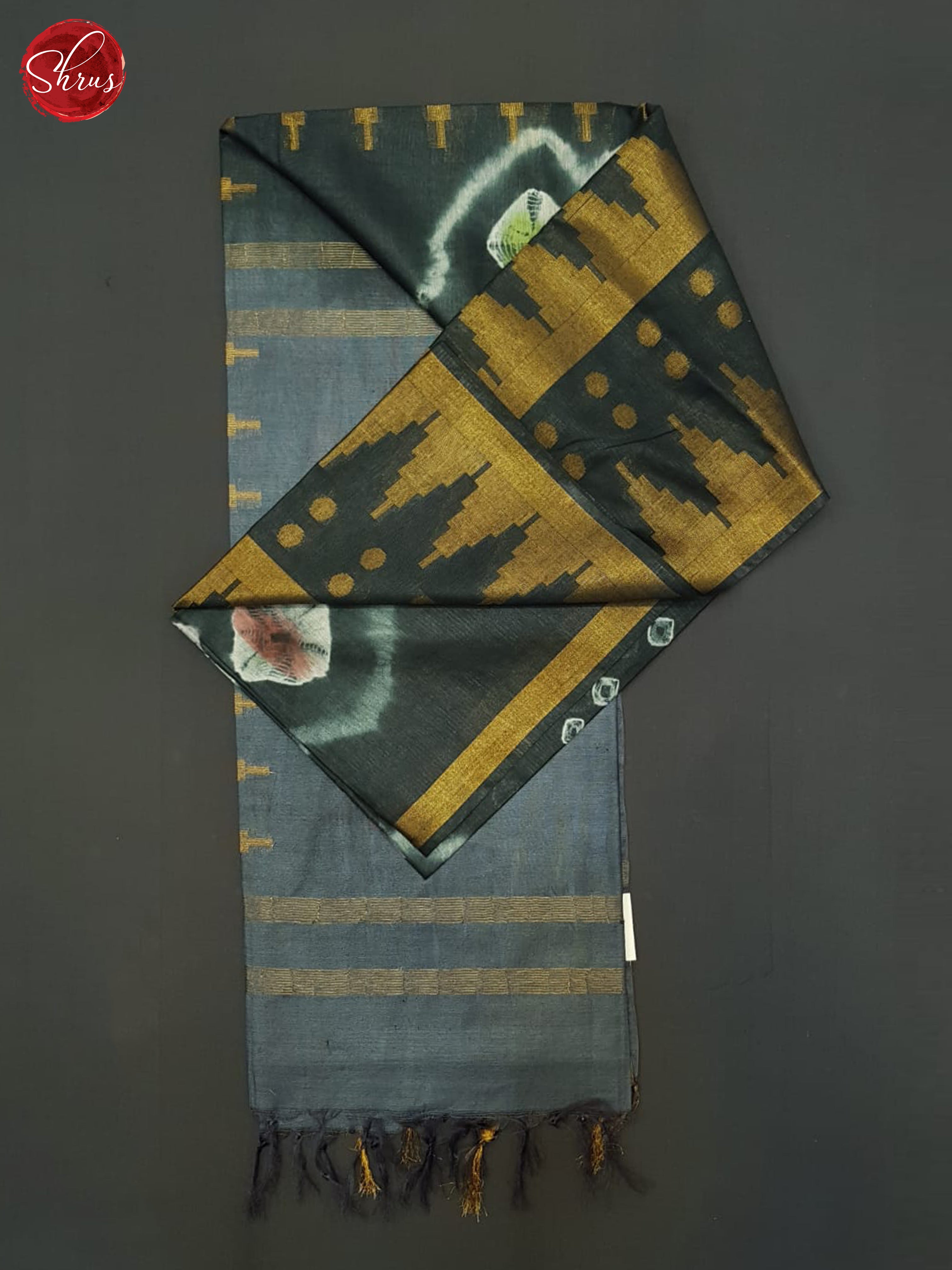 Elephant black & Grey - Shibori Saree - Shop on ShrusEternity.com