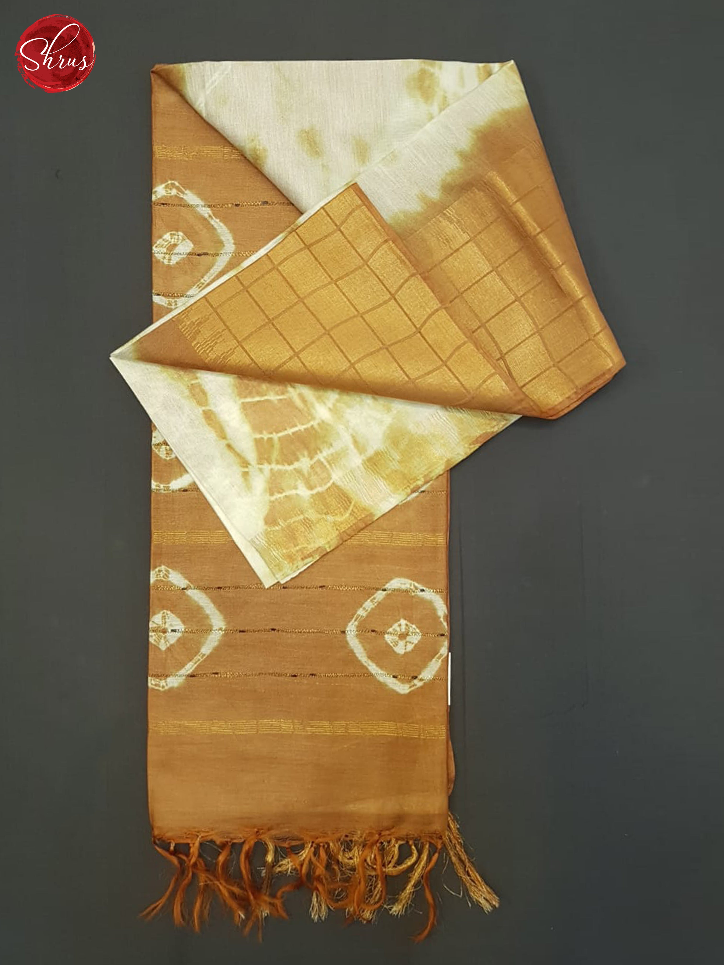 Cream And Honey- Shibori Saree - Shop on ShrusEternity.com