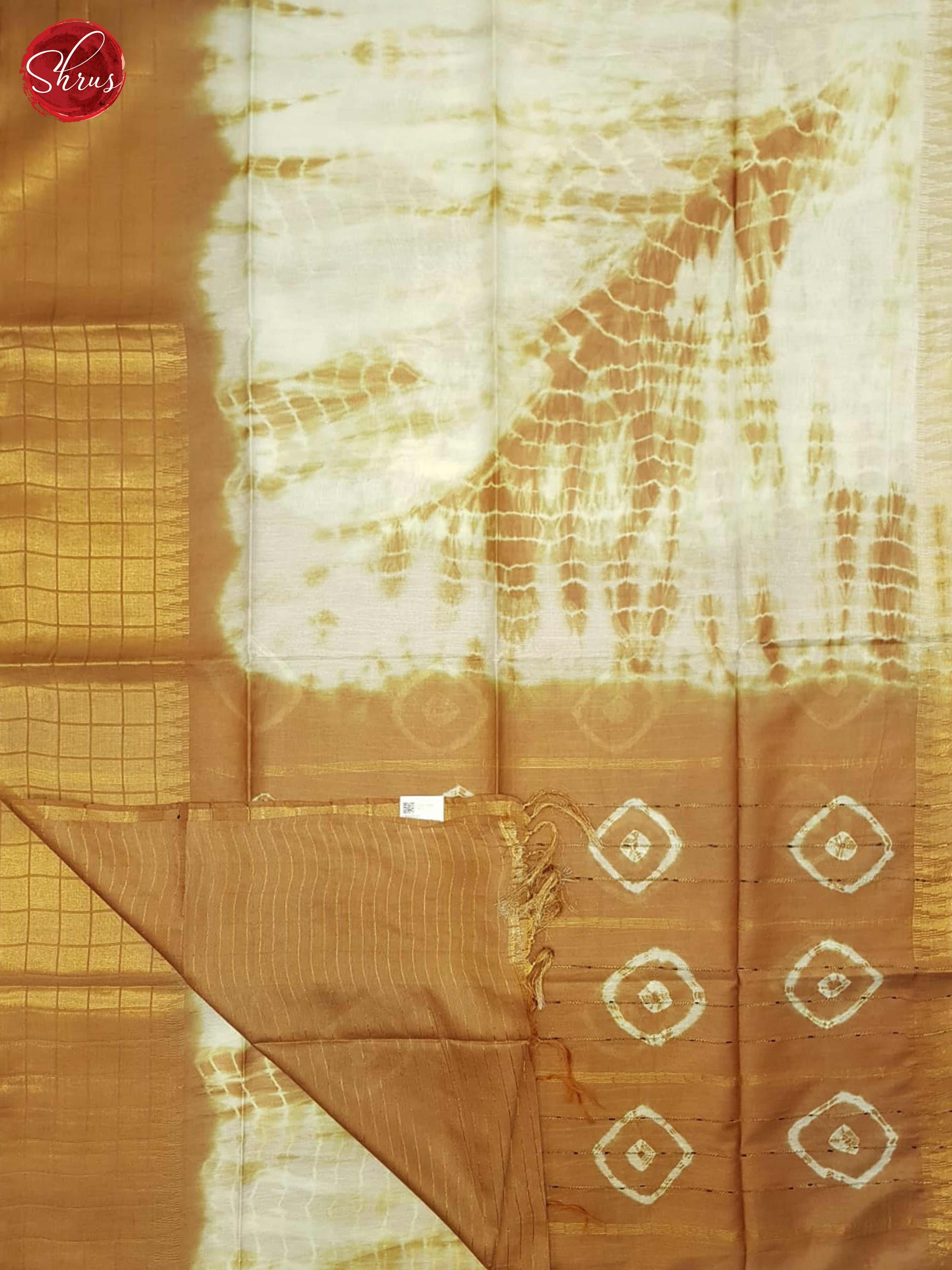 Cream And Honey- Shibori Saree - Shop on ShrusEternity.com