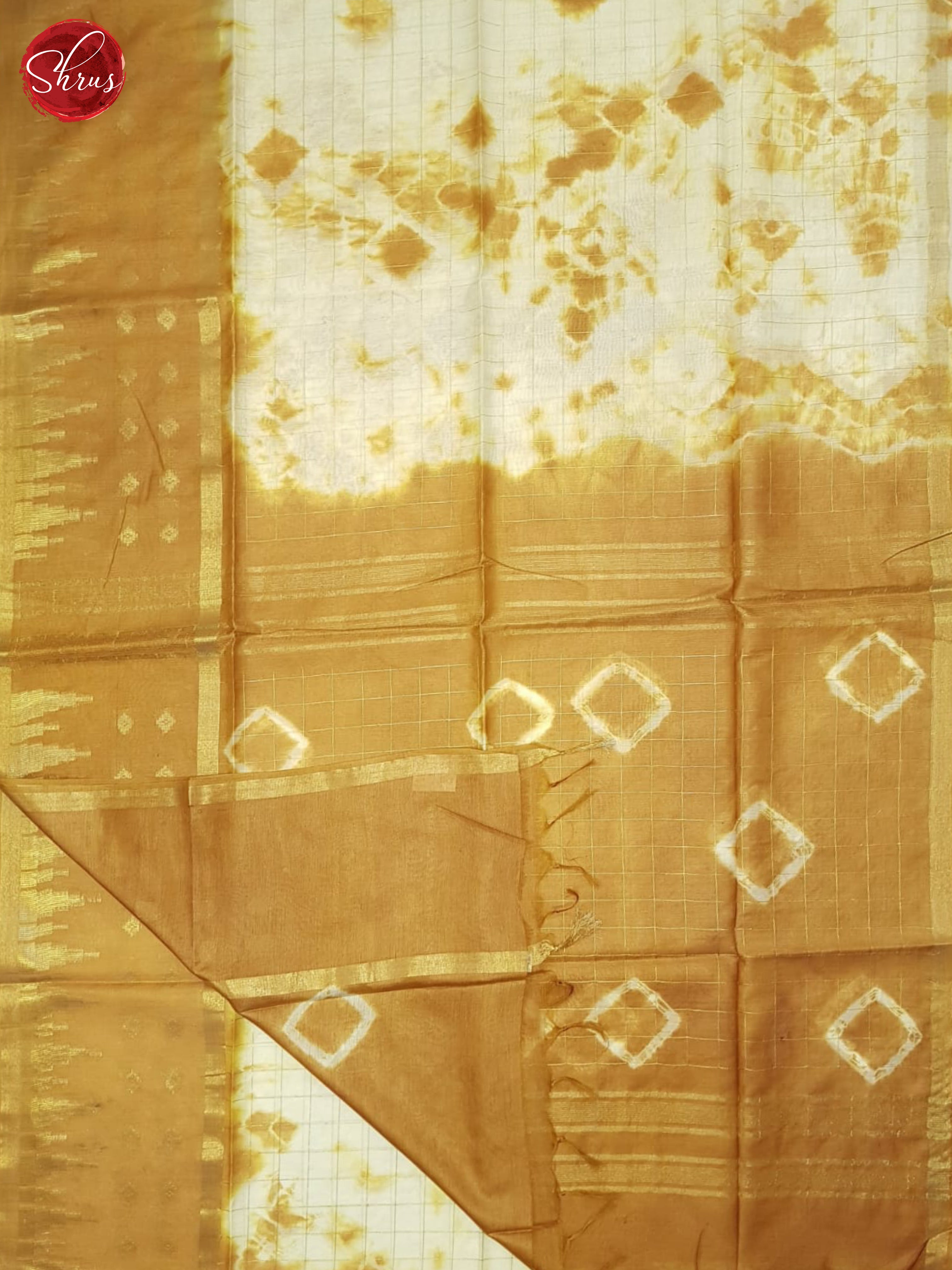 Cream And Honey- shibori saree - Shop on ShrusEternity.com