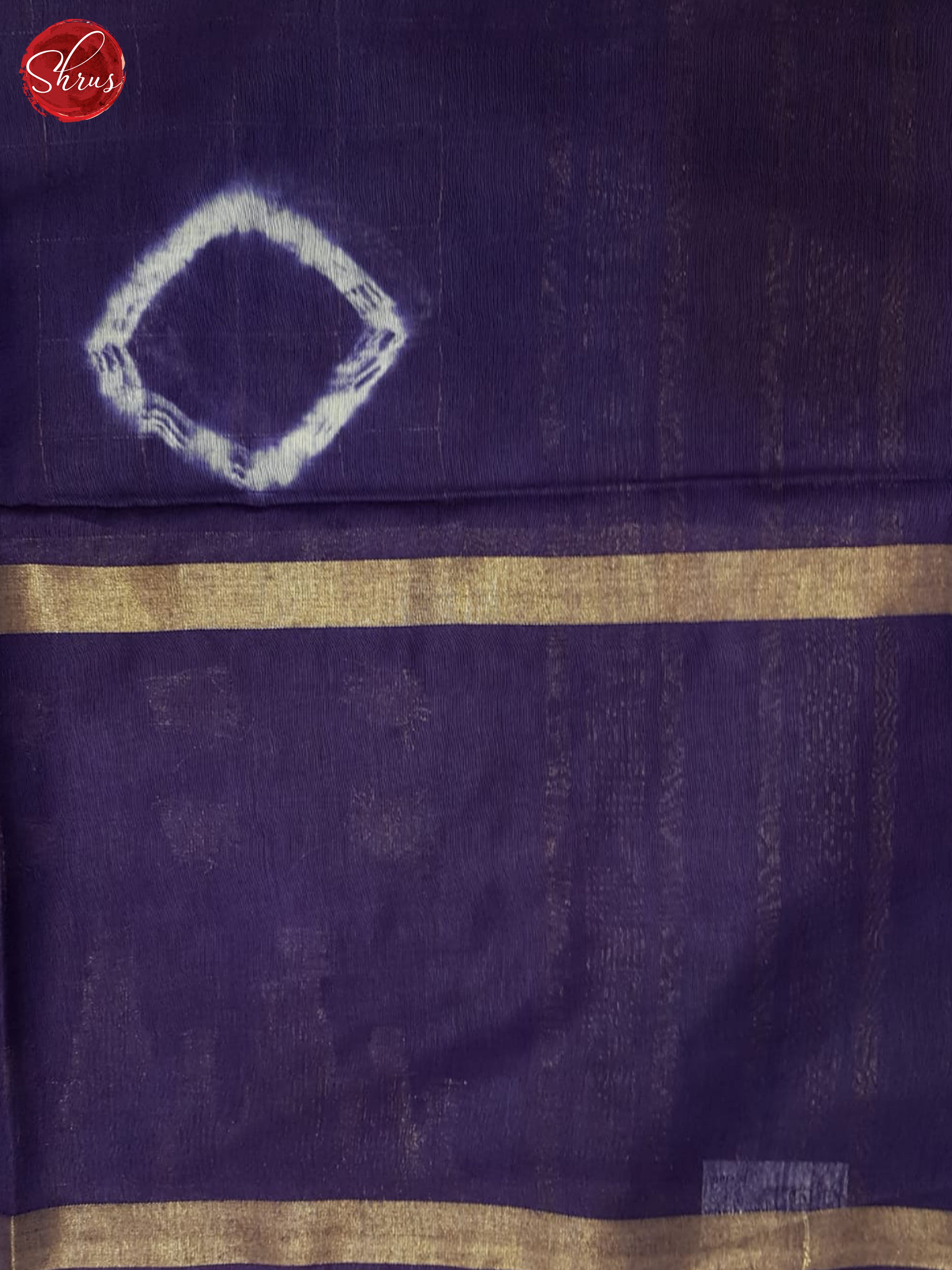 Cream And Purple- Shibori Saree - Shop on ShrusEternity.com