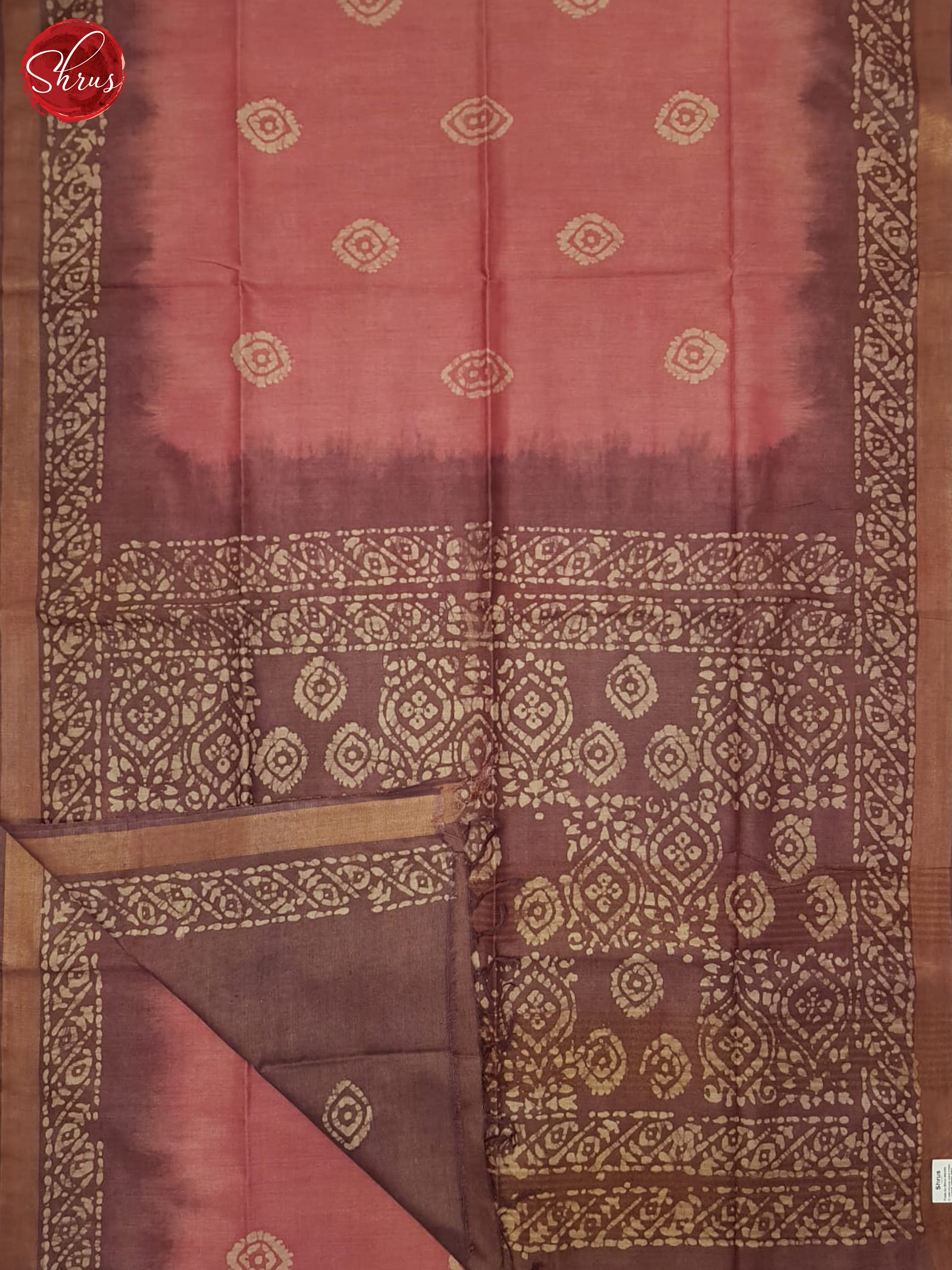 Pink And Dusty Wine- Bhatik Saree - Shop on ShrusEternity.com