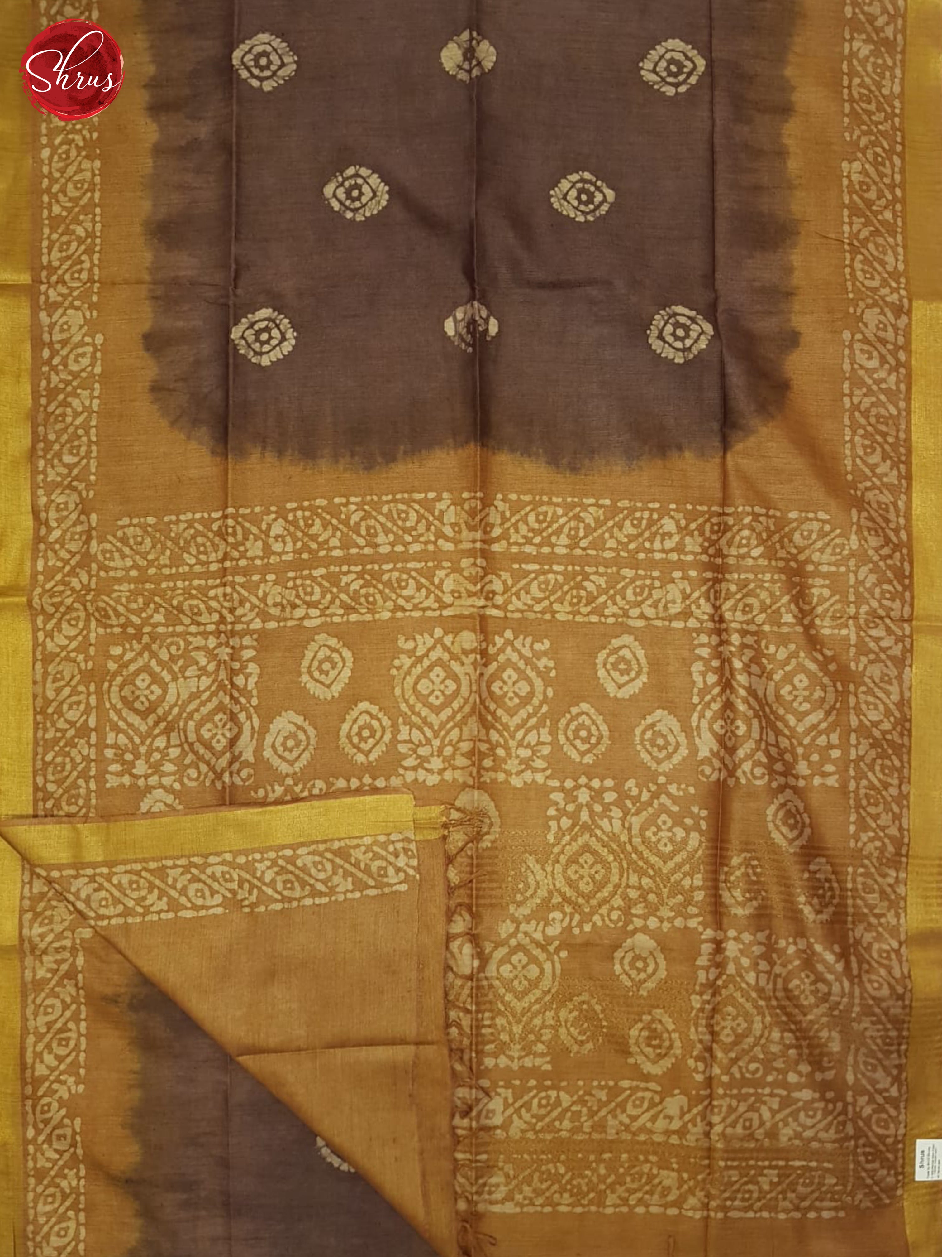 Brown And Mustard- Bhatik Saree - Shop on ShrusEternity.com