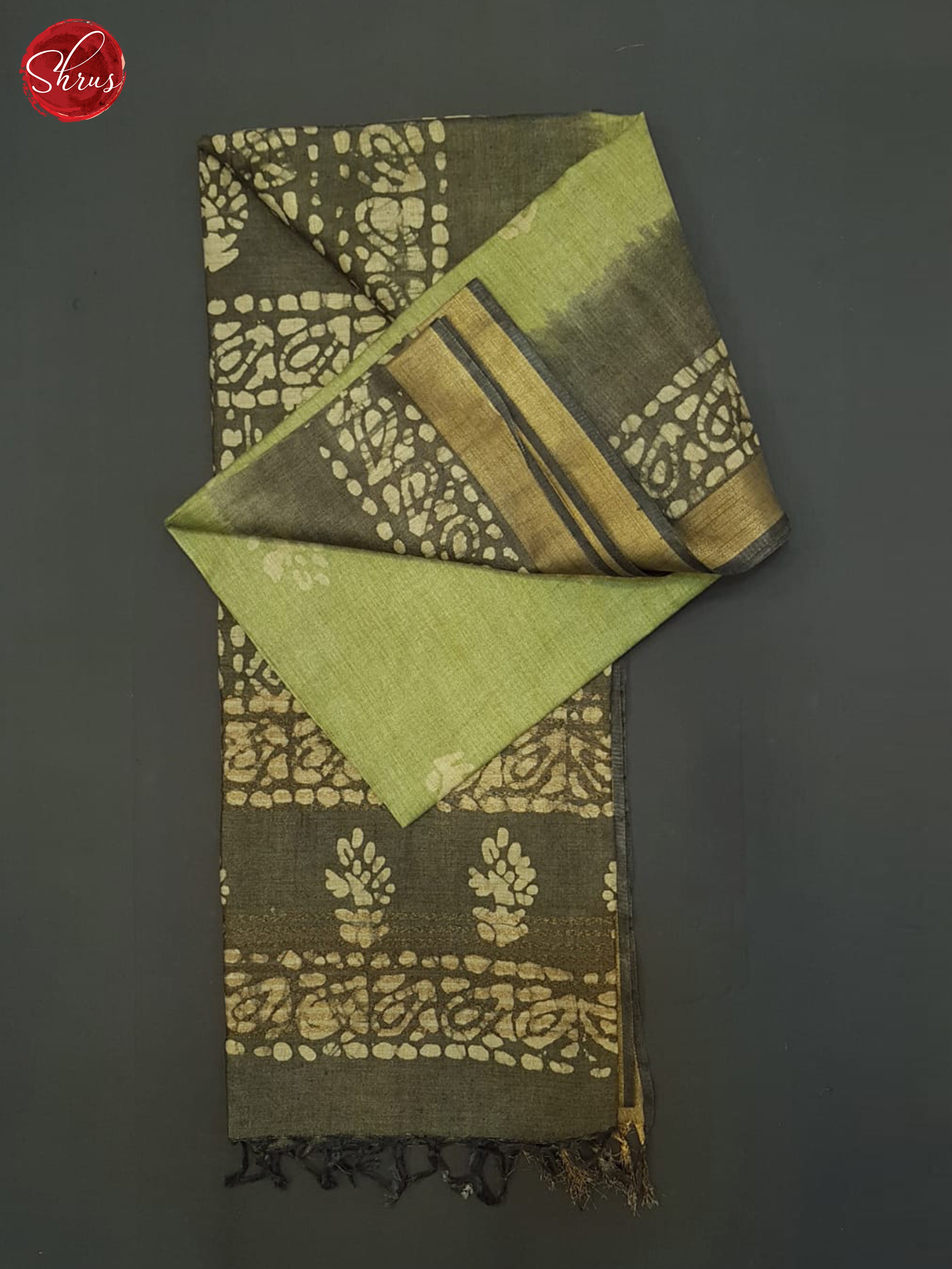 Green And Grey- Bhatik Saree - Shop on ShrusEternity.com