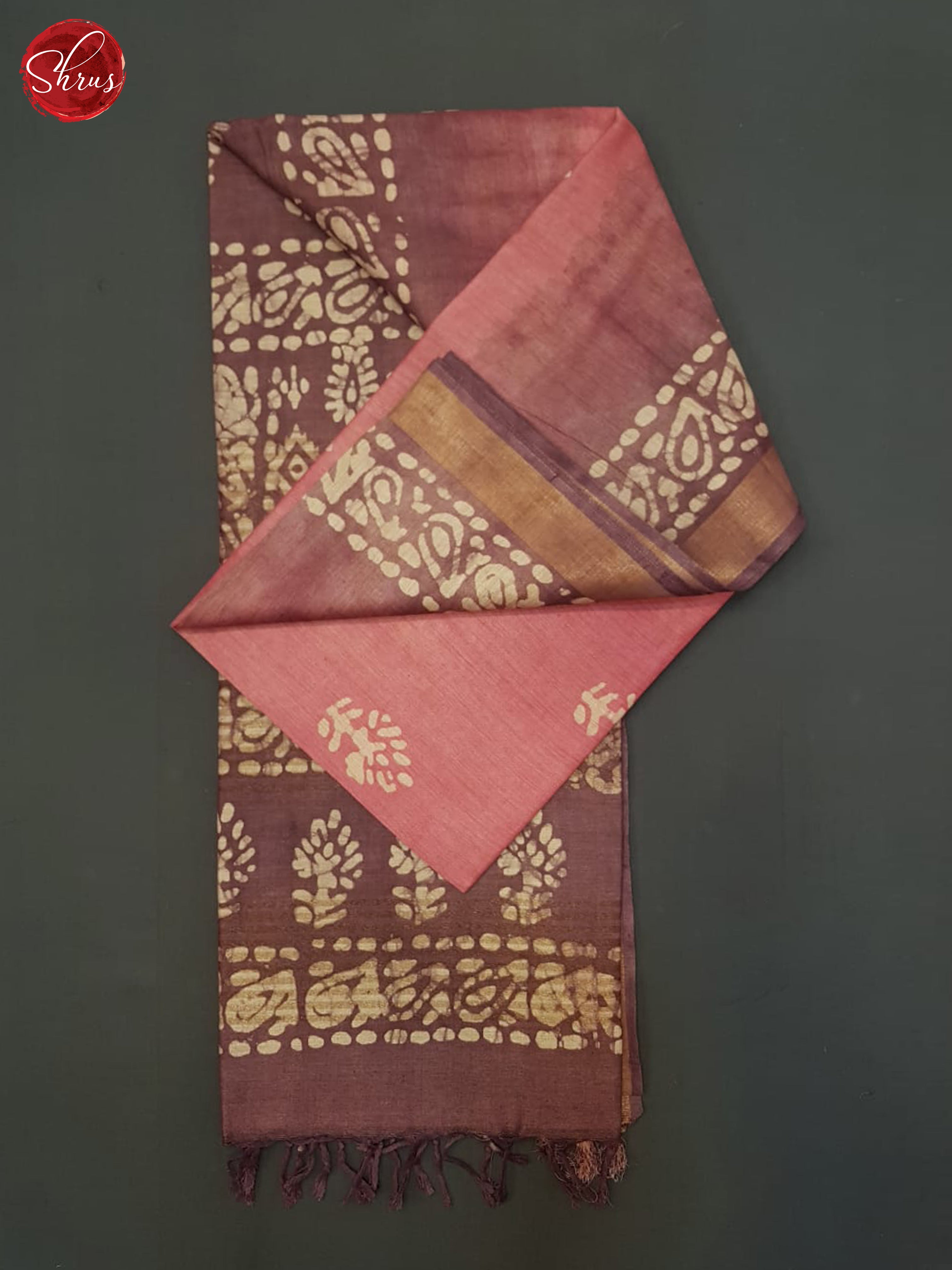 Pink And Dusty Wine- Bhatik Saree - Shop on ShrusEternity.com