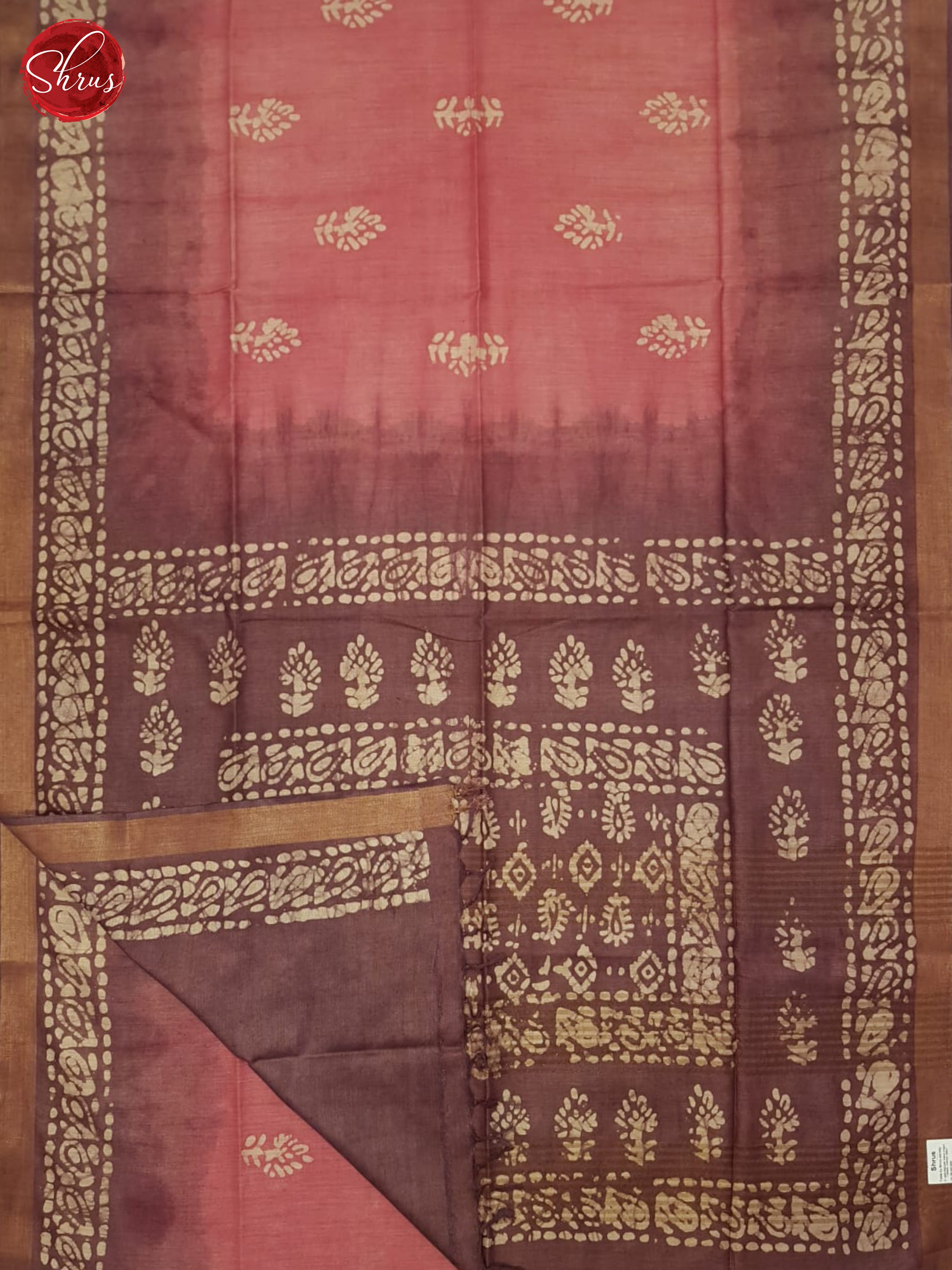 Pink And Dusty Wine- Bhatik Saree - Shop on ShrusEternity.com