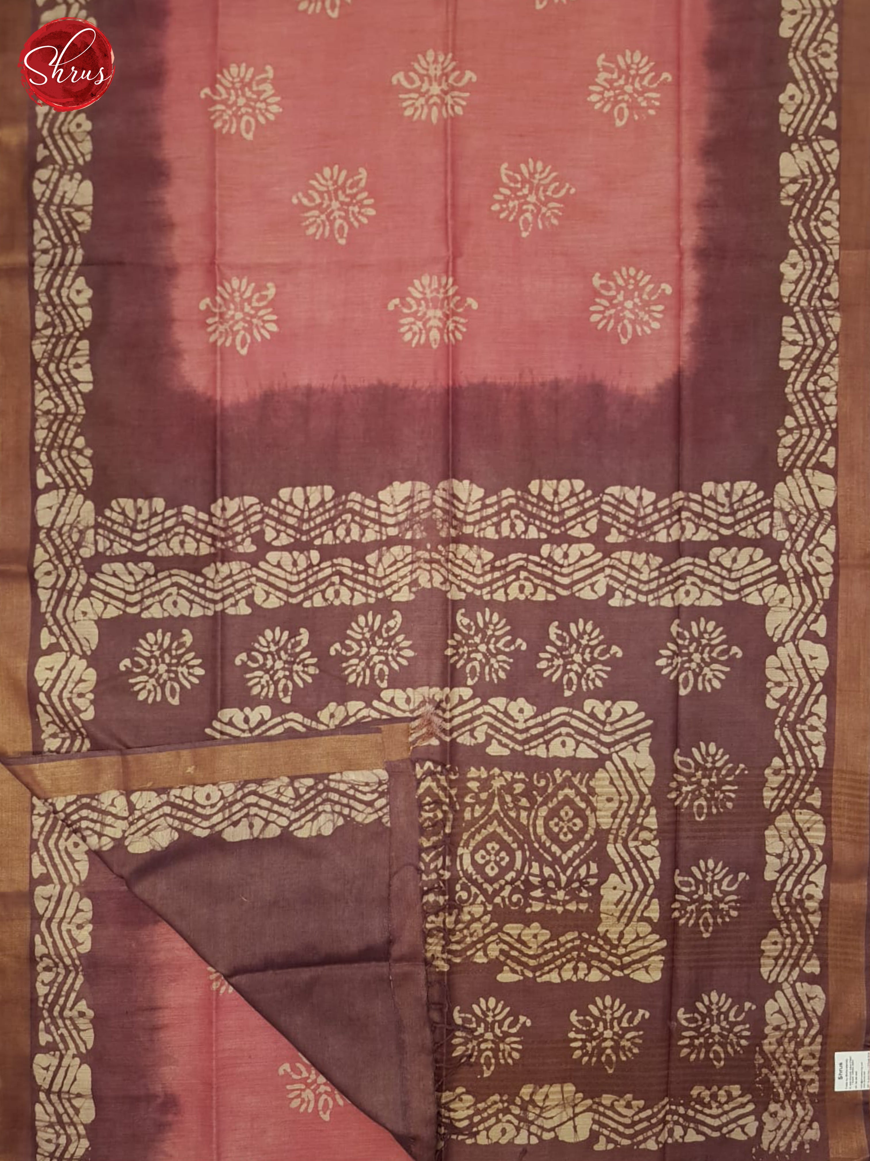 Pink And Dusty Wine- Bhatik Saree - Shop on ShrusEternity.com