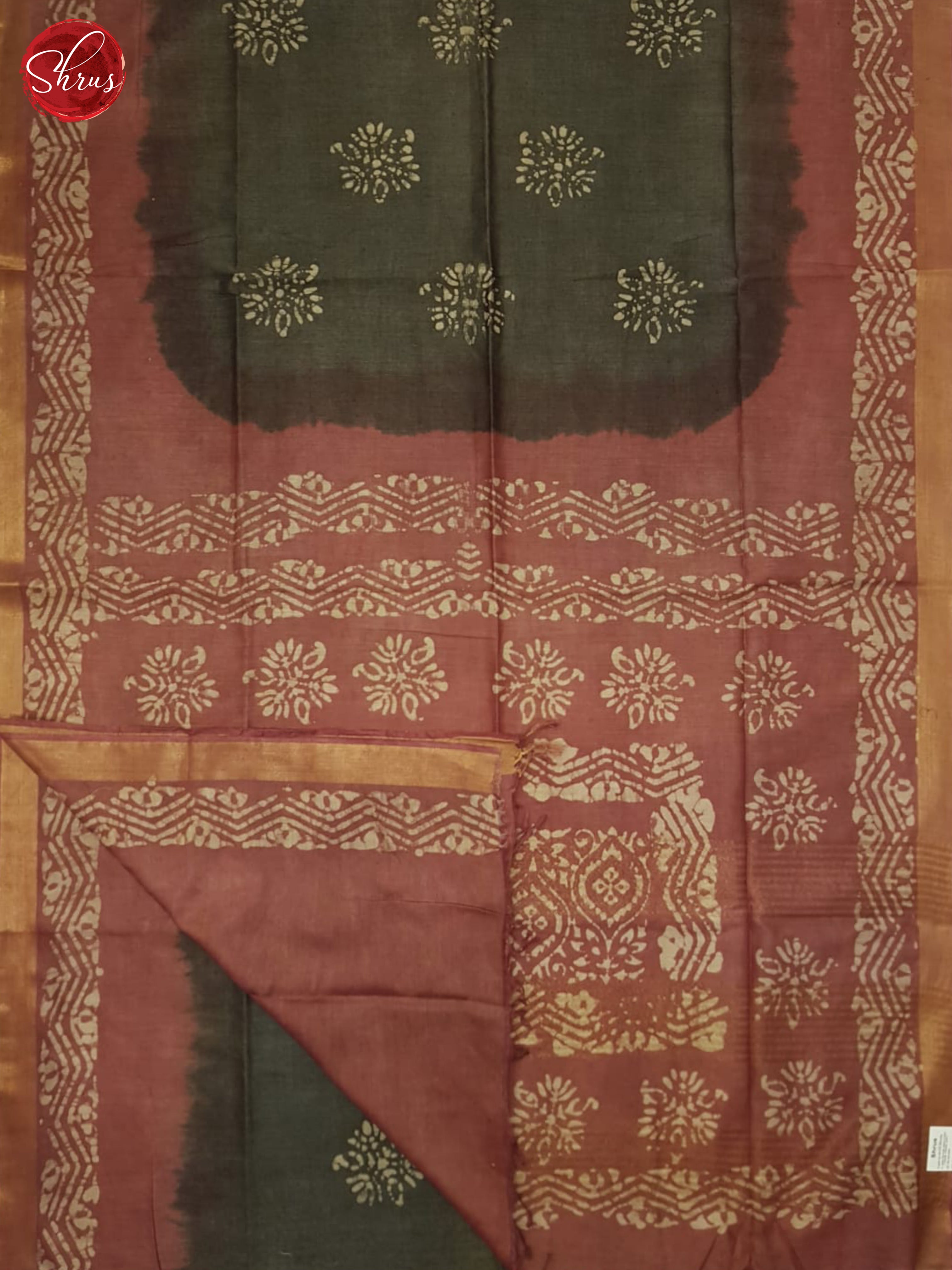 Green And Brown- Bhatik Saree - Shop on ShrusEternity.com