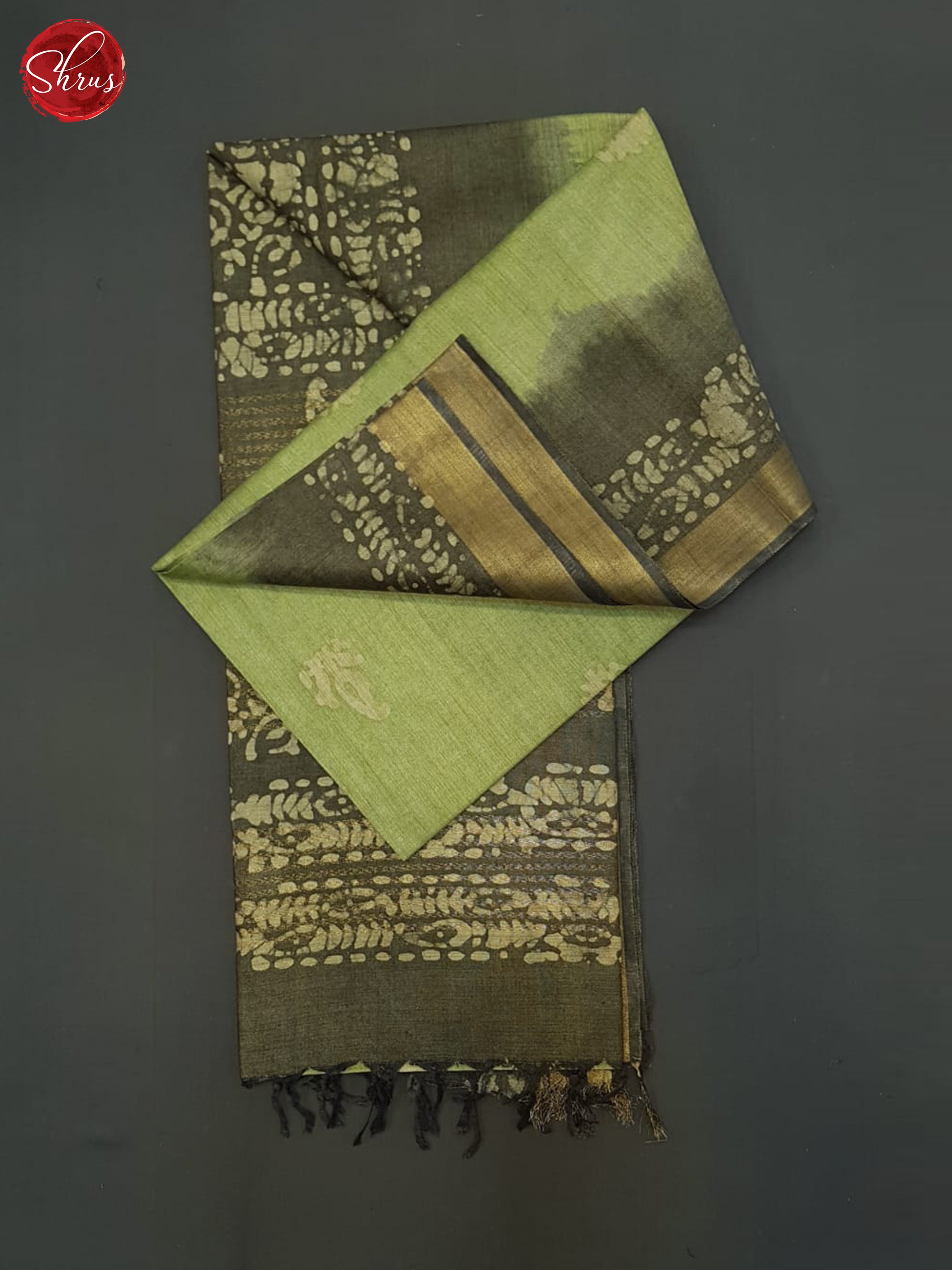 Green And Grey- Bhatik Saree - Shop on ShrusEternity.com