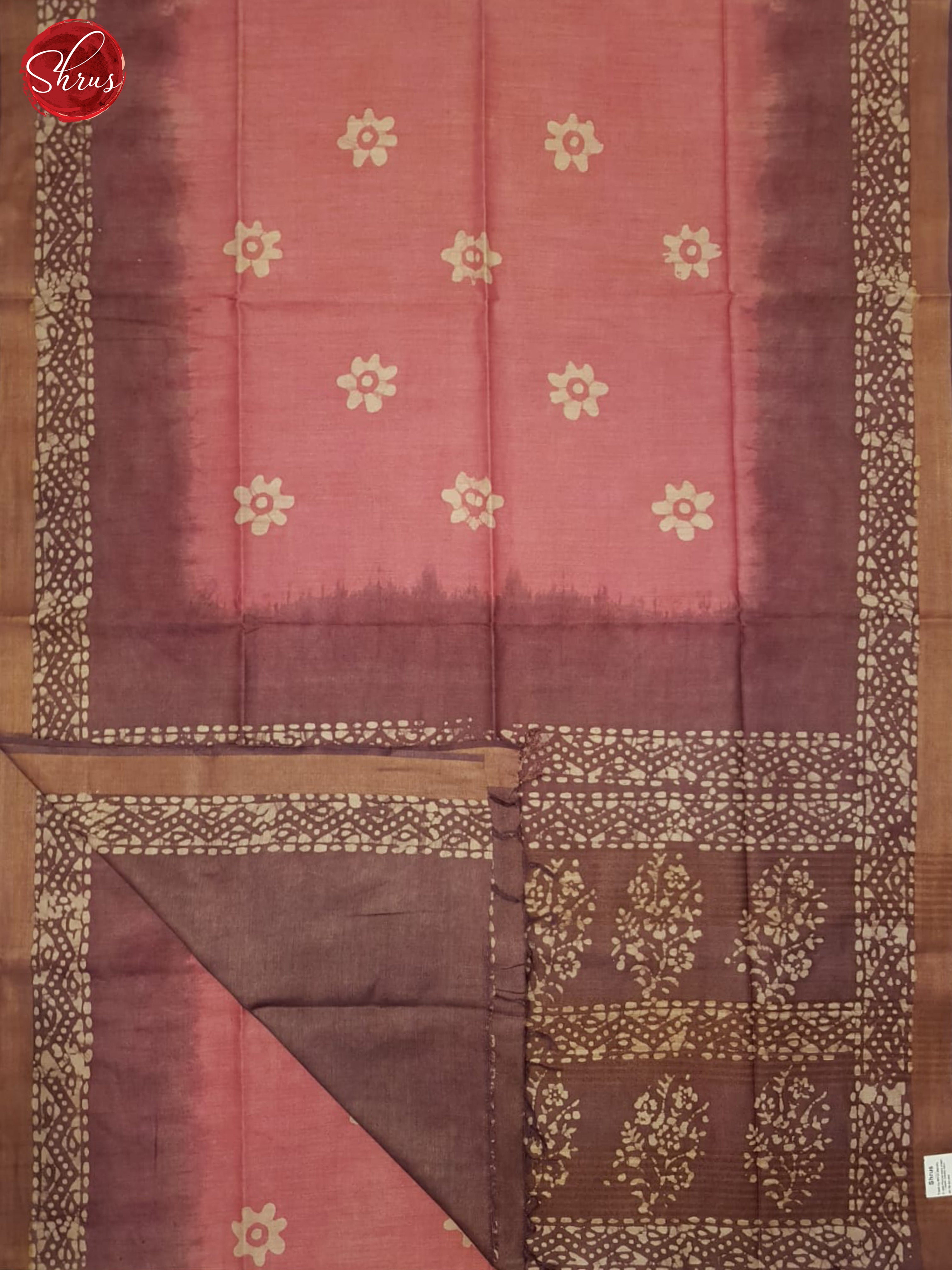 Dusty Pink And Dusty Wine- Bhatik Saree - Shop on ShrusEternity.com