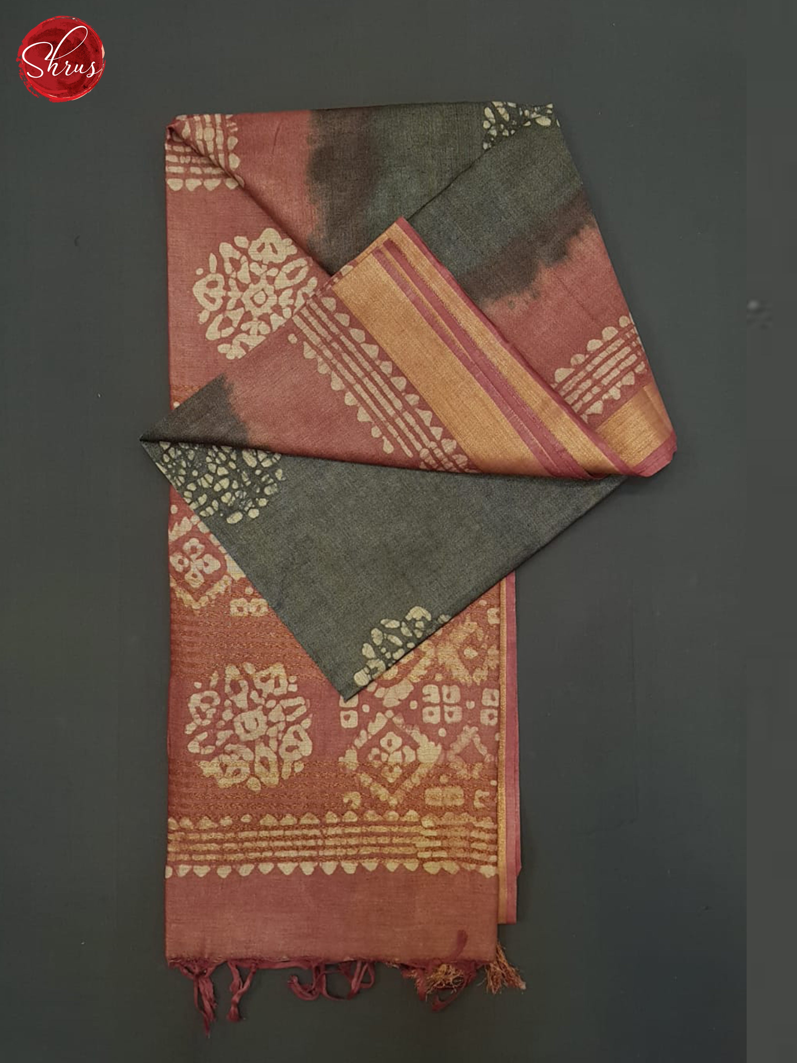 Grey And Dusty Maroon- Bhatik Saree - Shop on ShrusEternity.com