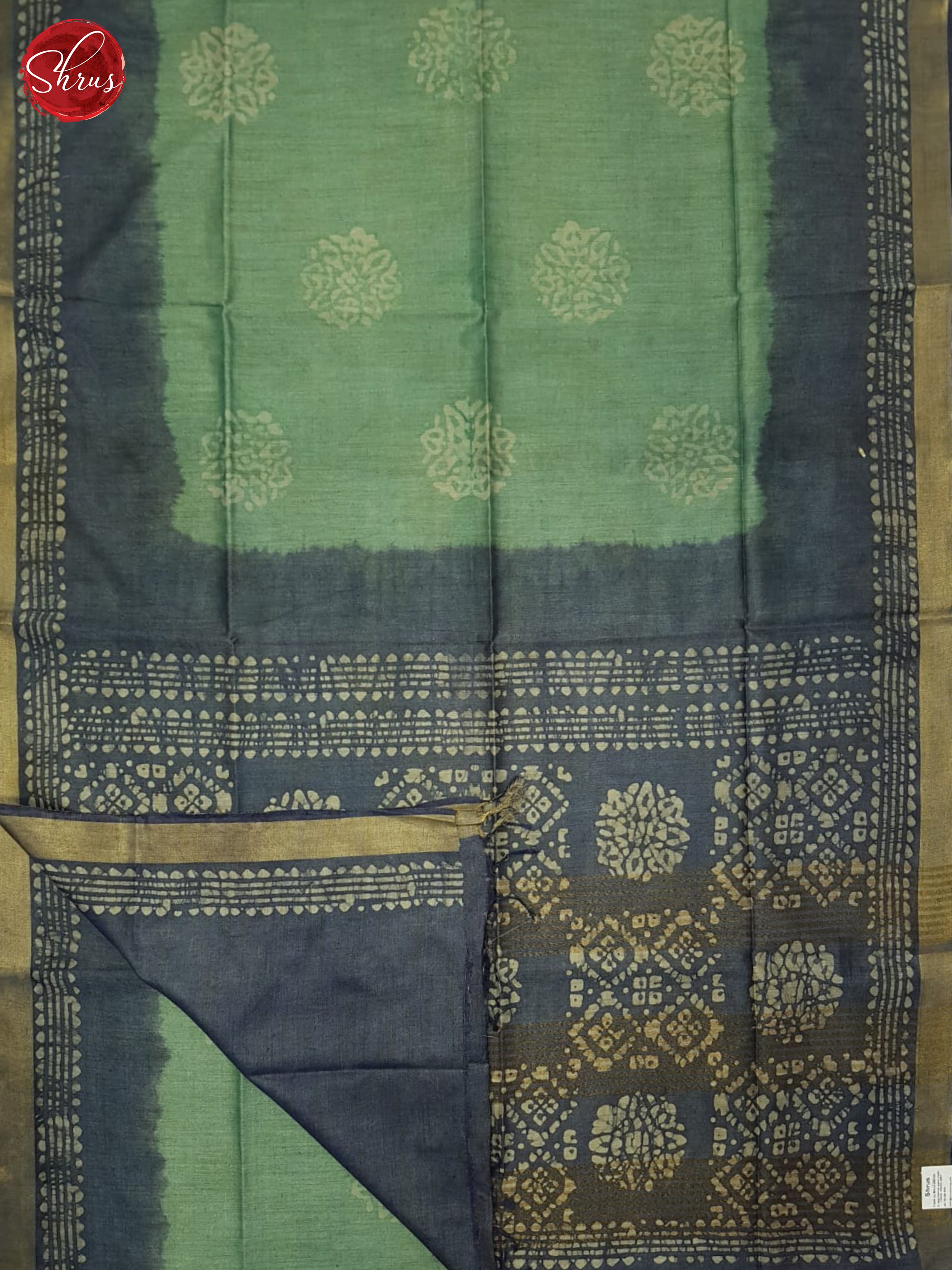 Green And Blue-Bhatik Saree - Shop on ShrusEternity.com