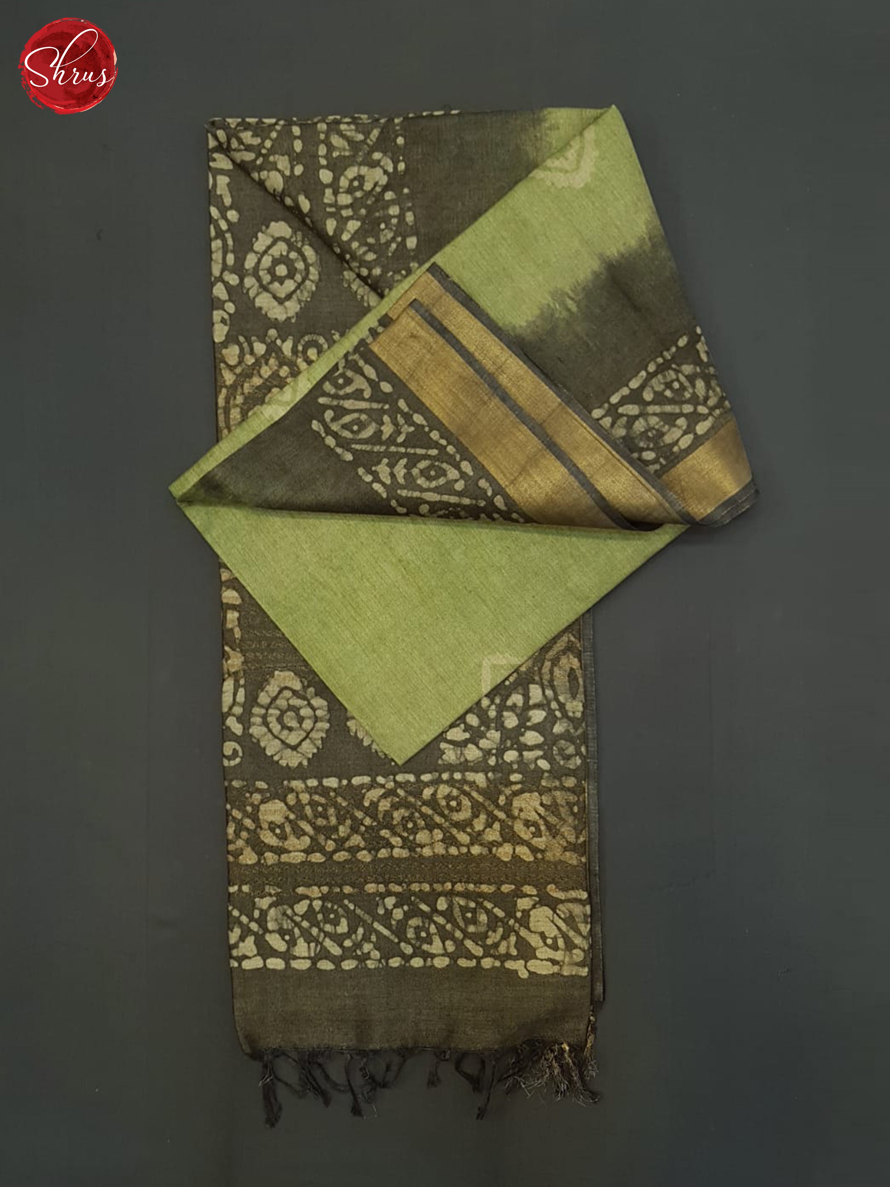 Green And Grey- Bhatik Saree - Shop on ShrusEternity.com