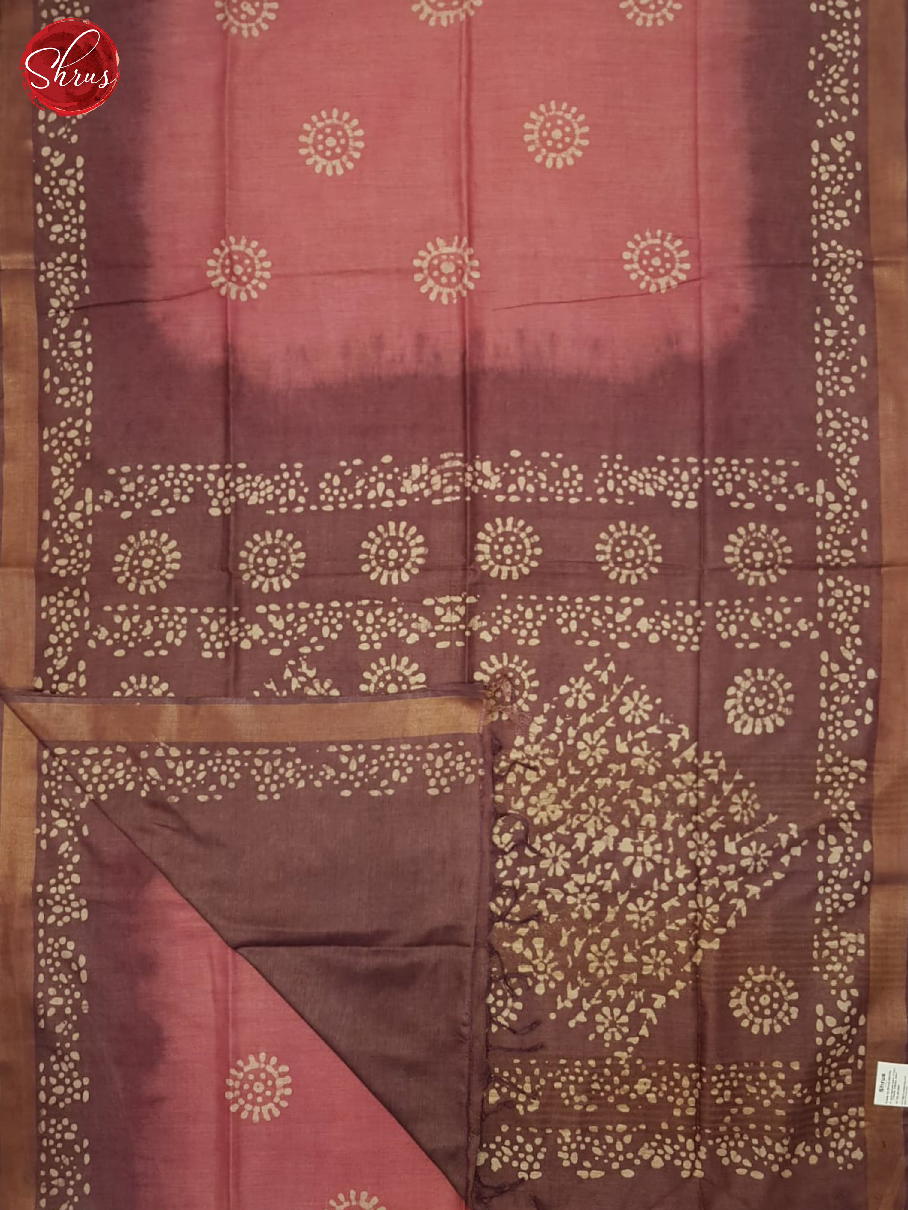 Dusty Pink And Dusty Wine- Bhatik Saree - Shop on ShrusEternity.com