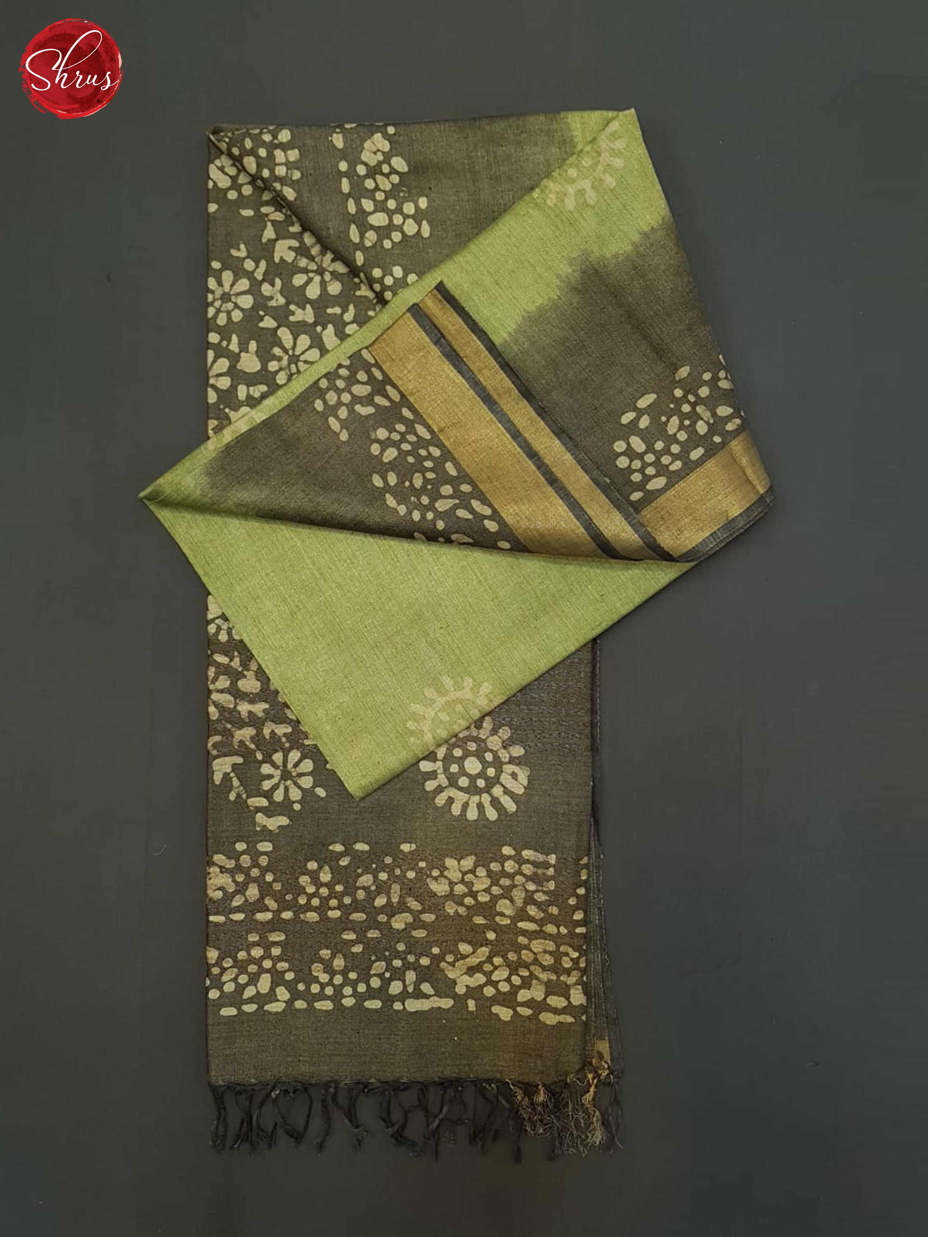 Green And Grey- Bhatik Saree - Shop on ShrusEternity.com