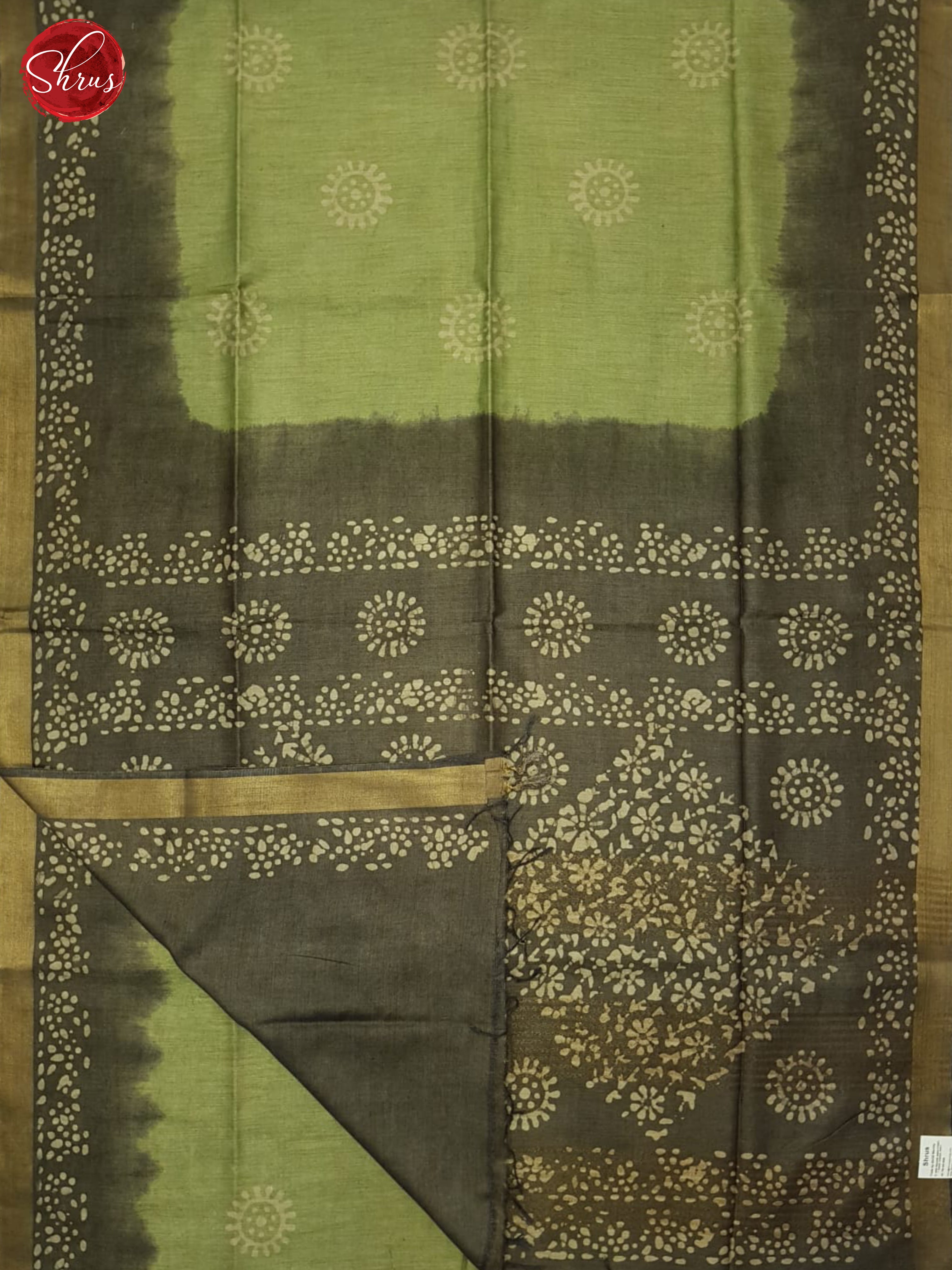 Green And Grey- Bhatik Saree - Shop on ShrusEternity.com