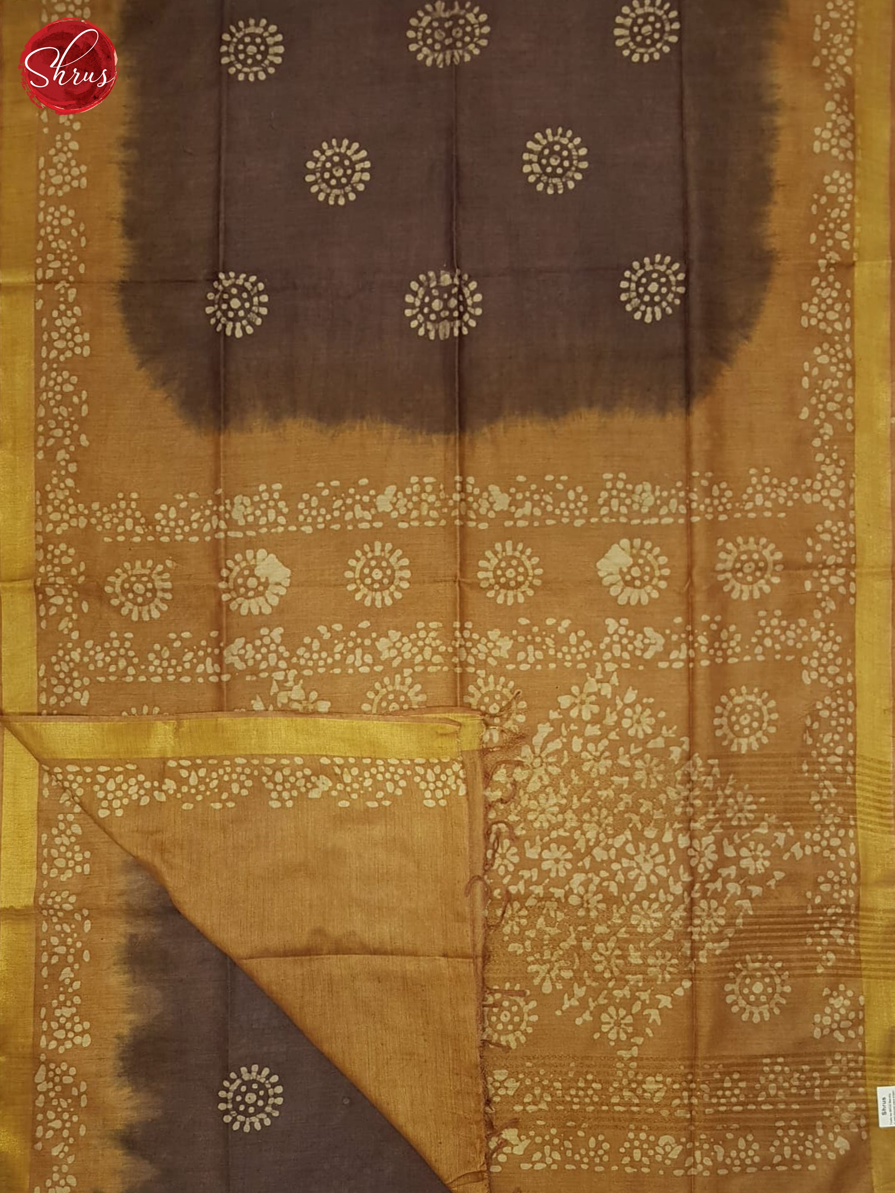 Brown And Mustard- Bhatik Saree - Shop on ShrusEternity.com