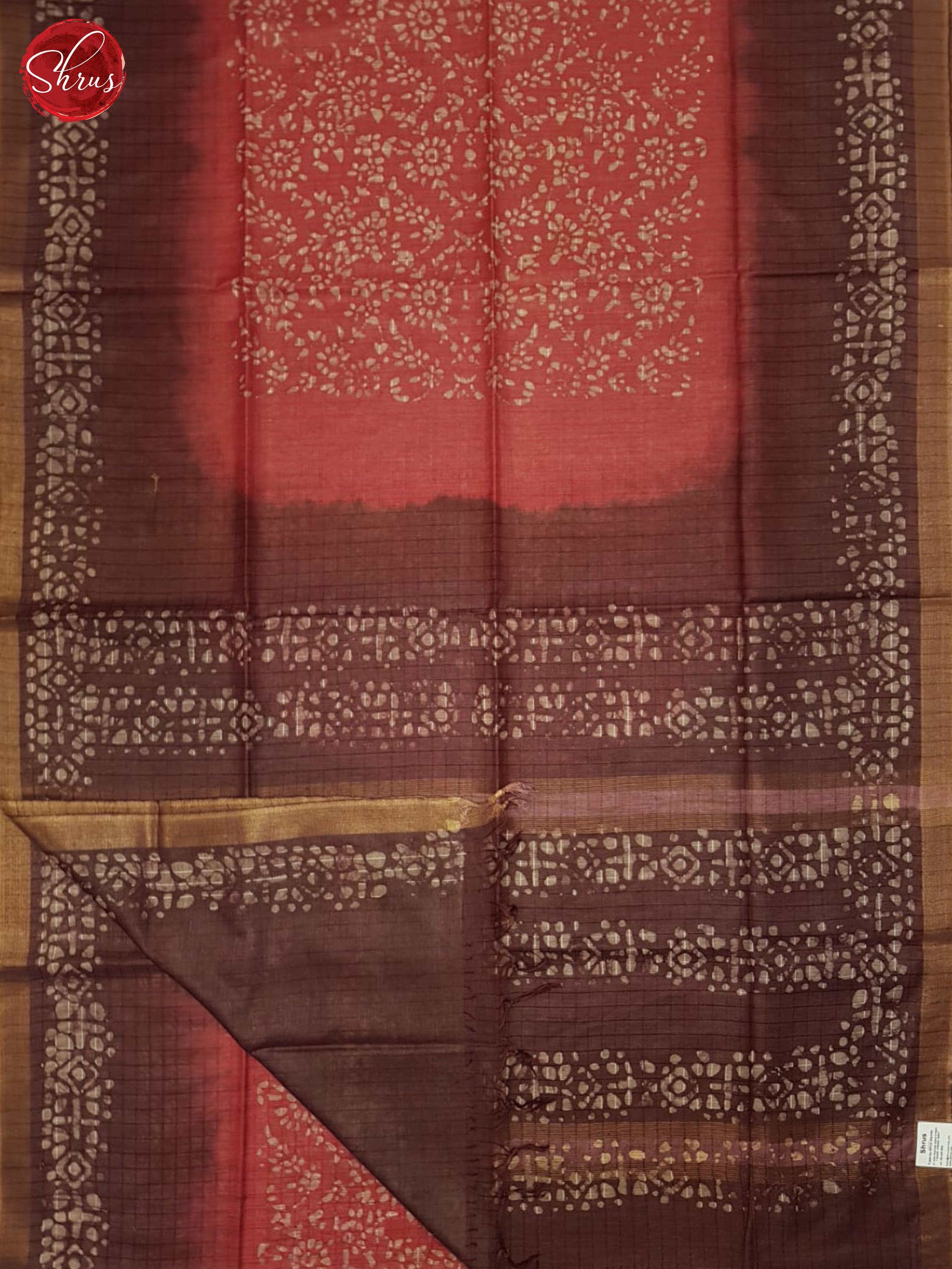 Red And Wine- Bhatik Saree - Shop on ShrusEternity.com