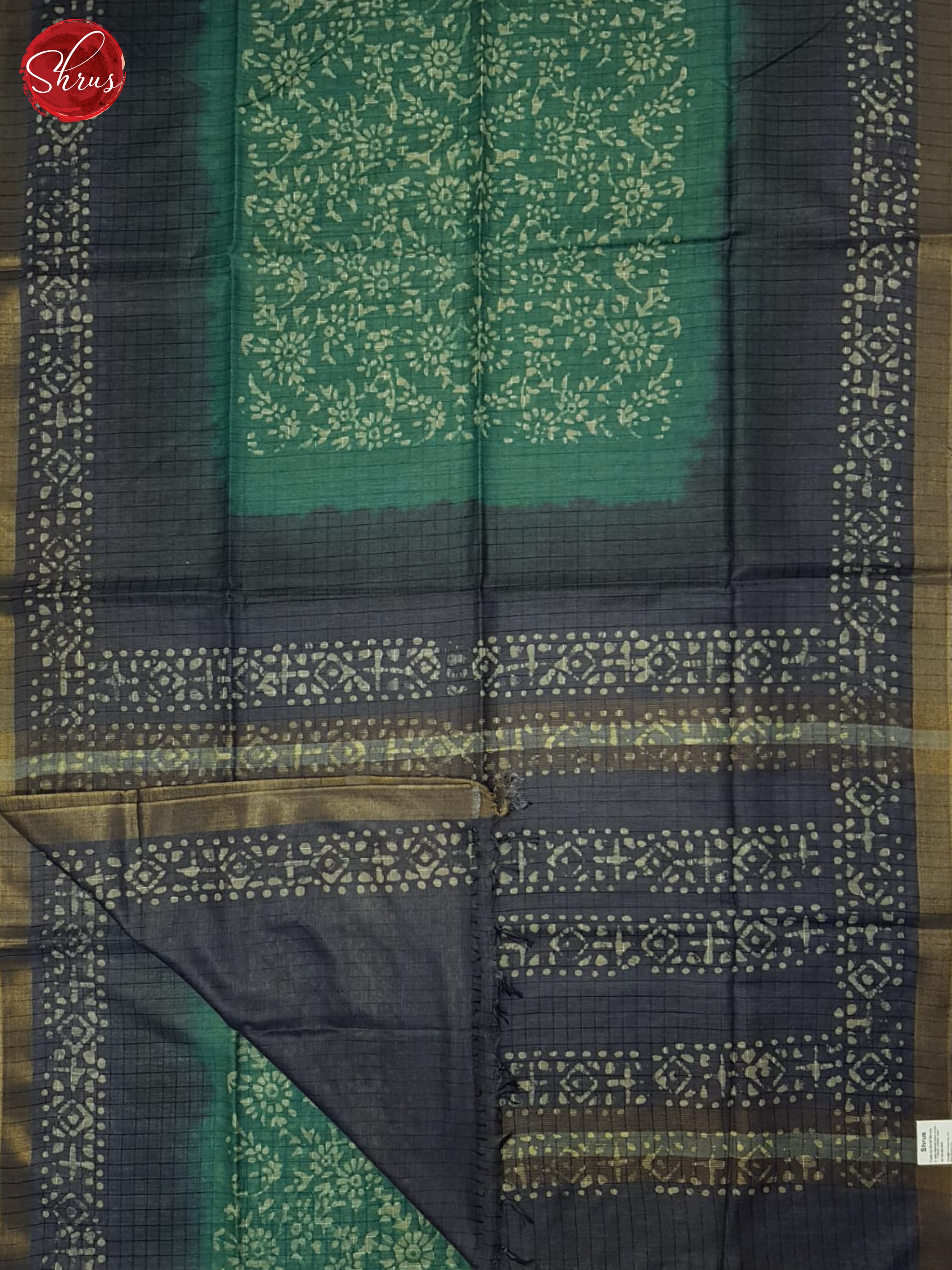 Teal Green And Blue- Bhatik Saree - Shop on ShrusEternity.com