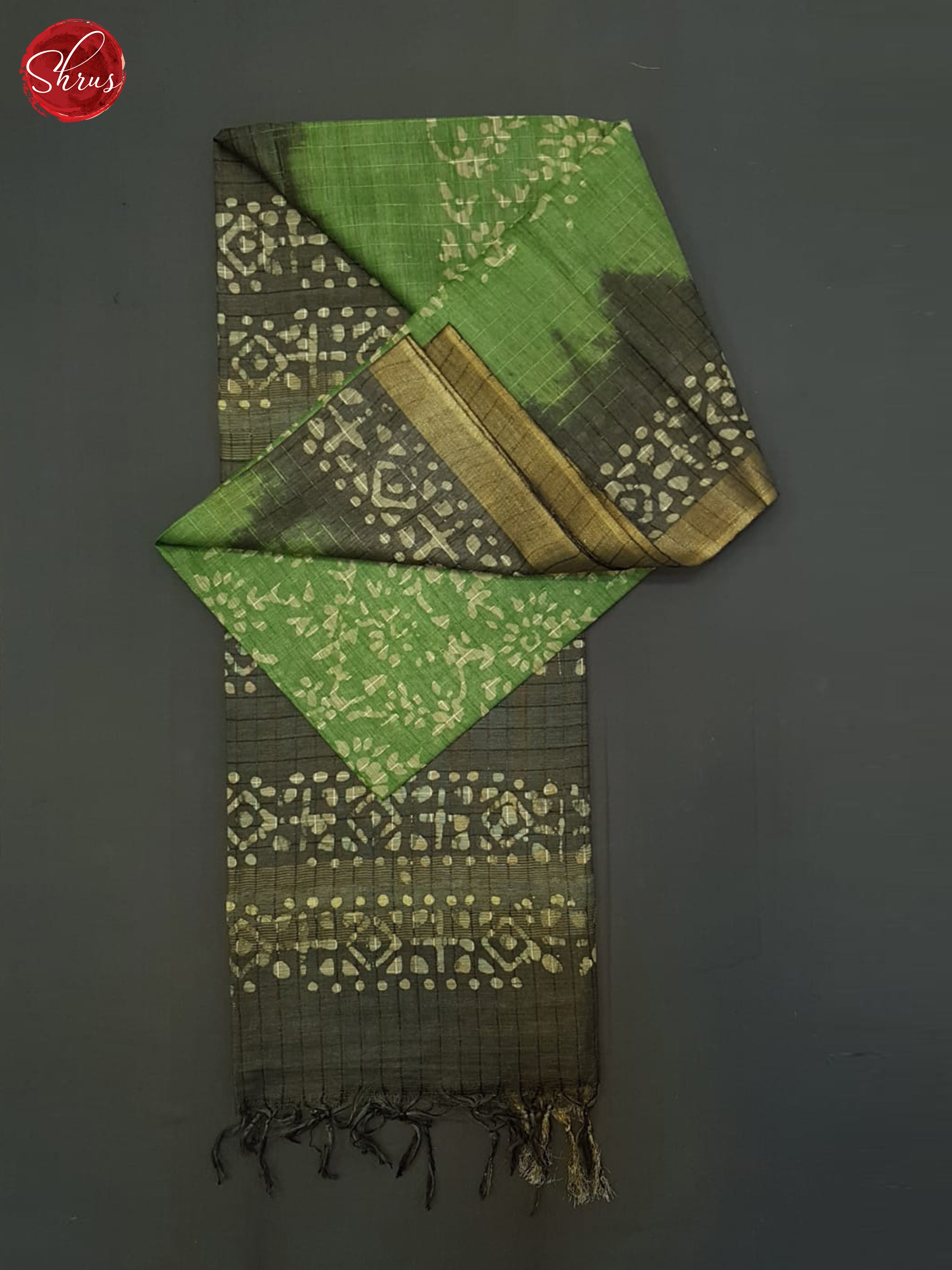 Green And Grey- Bhatik Saree - Shop on ShrusEternity.com