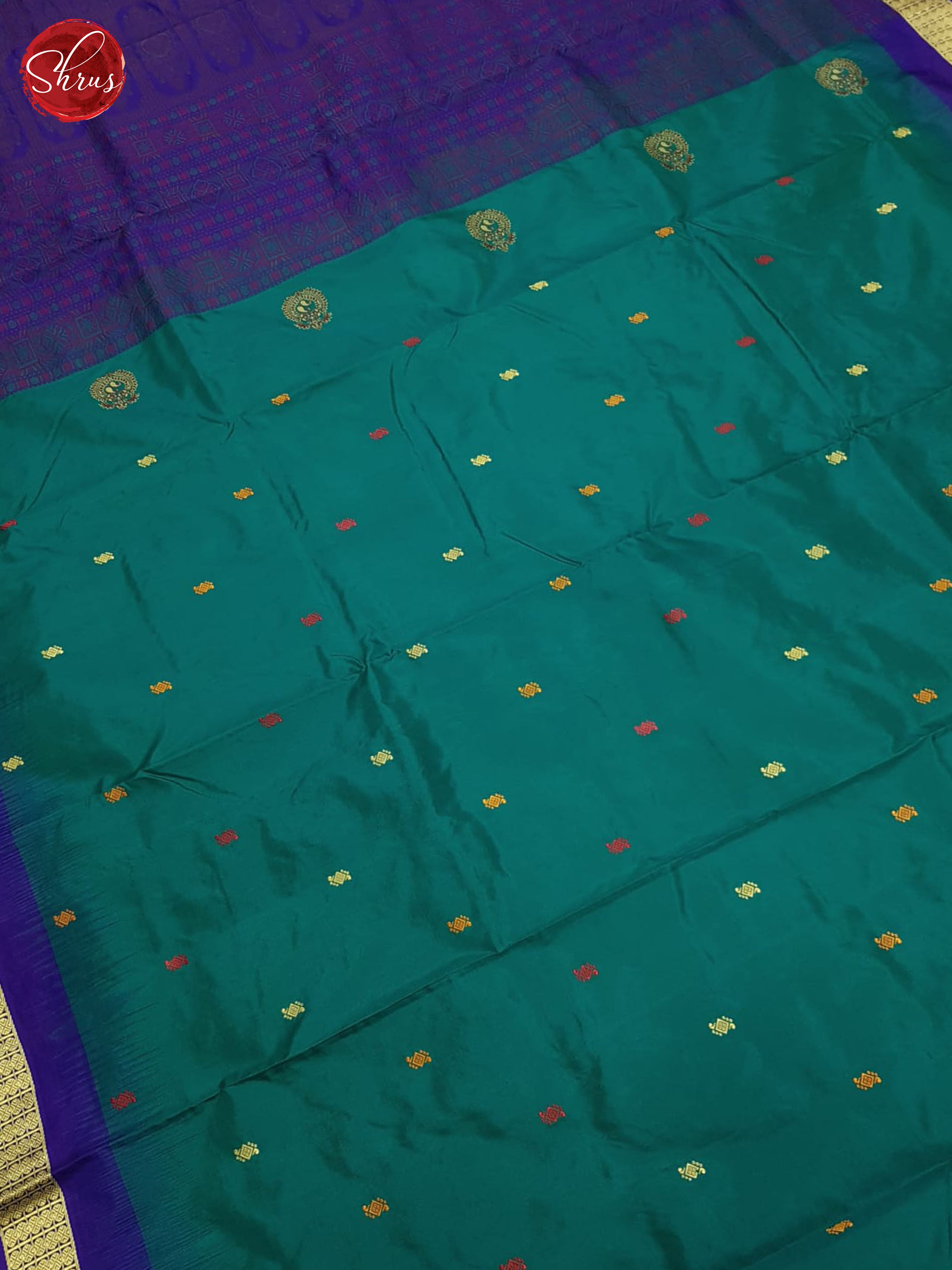 Peacock Neck And Blue - Odisha Sambalpuri Silk Saree - Shop on ShrusEternity.com