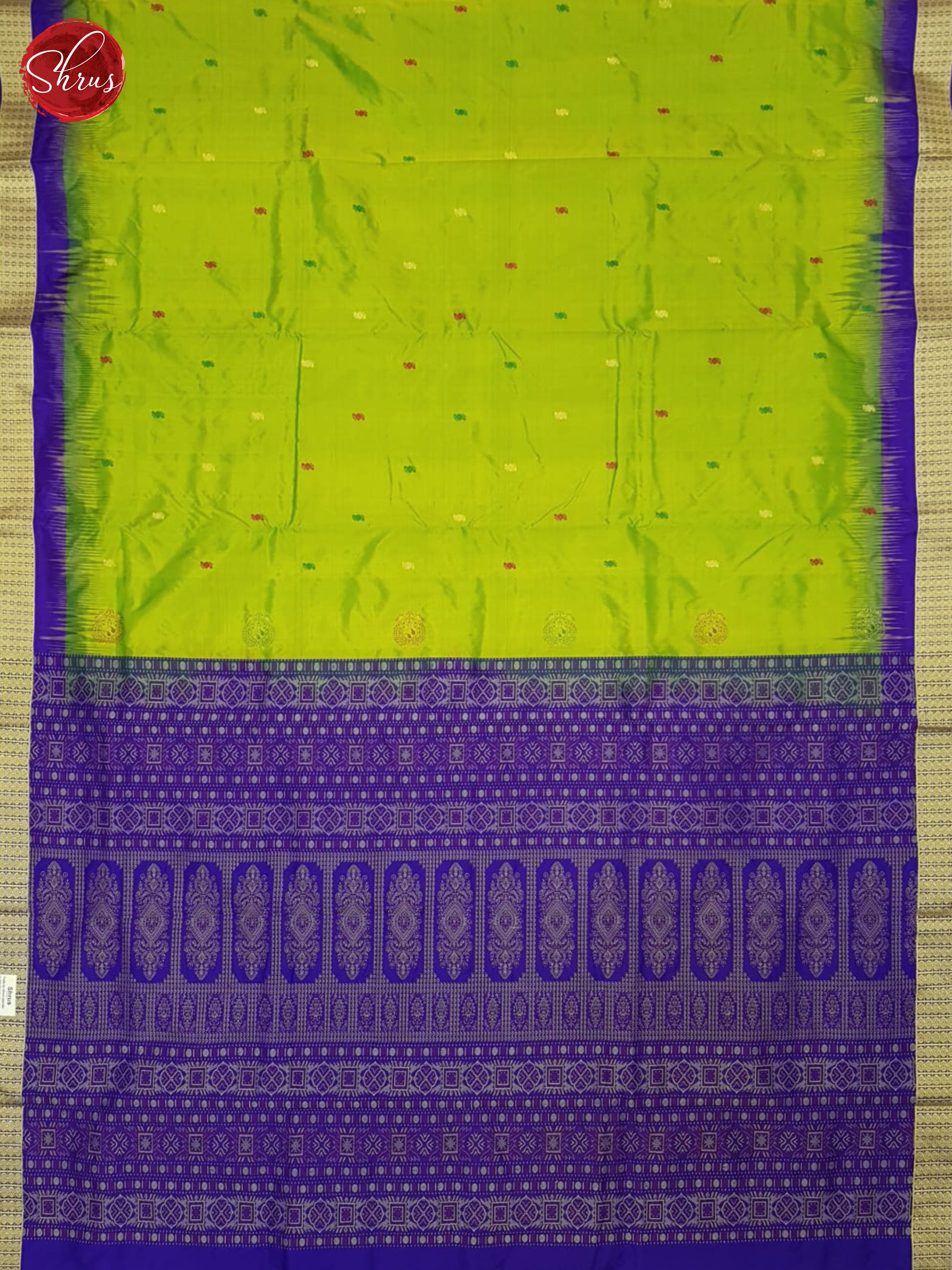 Green And Purple- Odhisa Sambalpuri Silk Saree - Shop on ShrusEternity.com