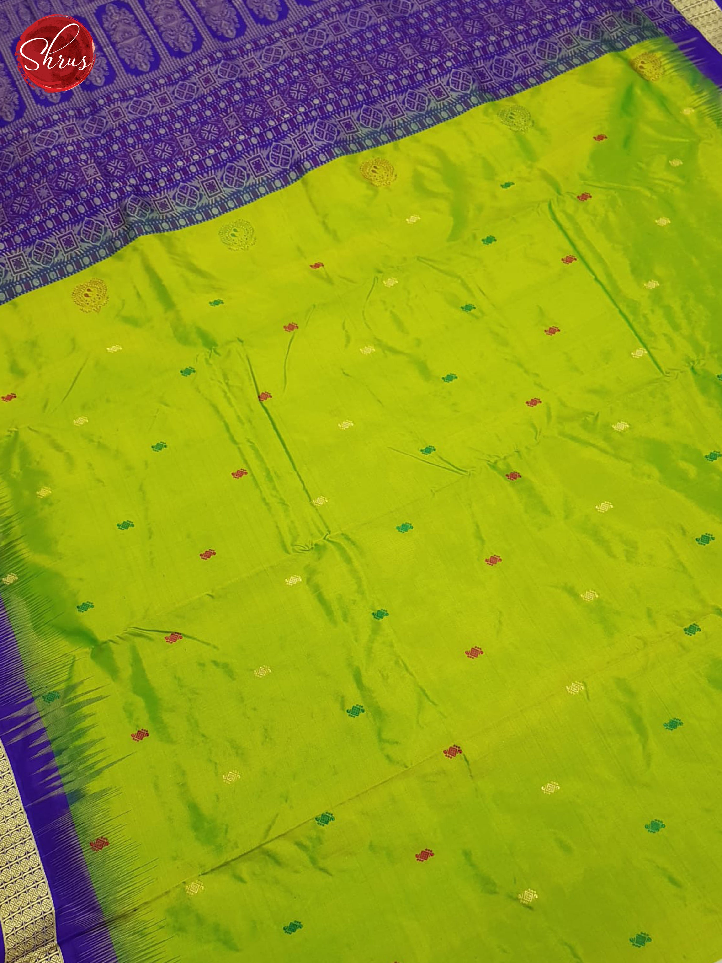 Green And Purple- Odhisa Sambalpuri Silk Saree - Shop on ShrusEternity.com