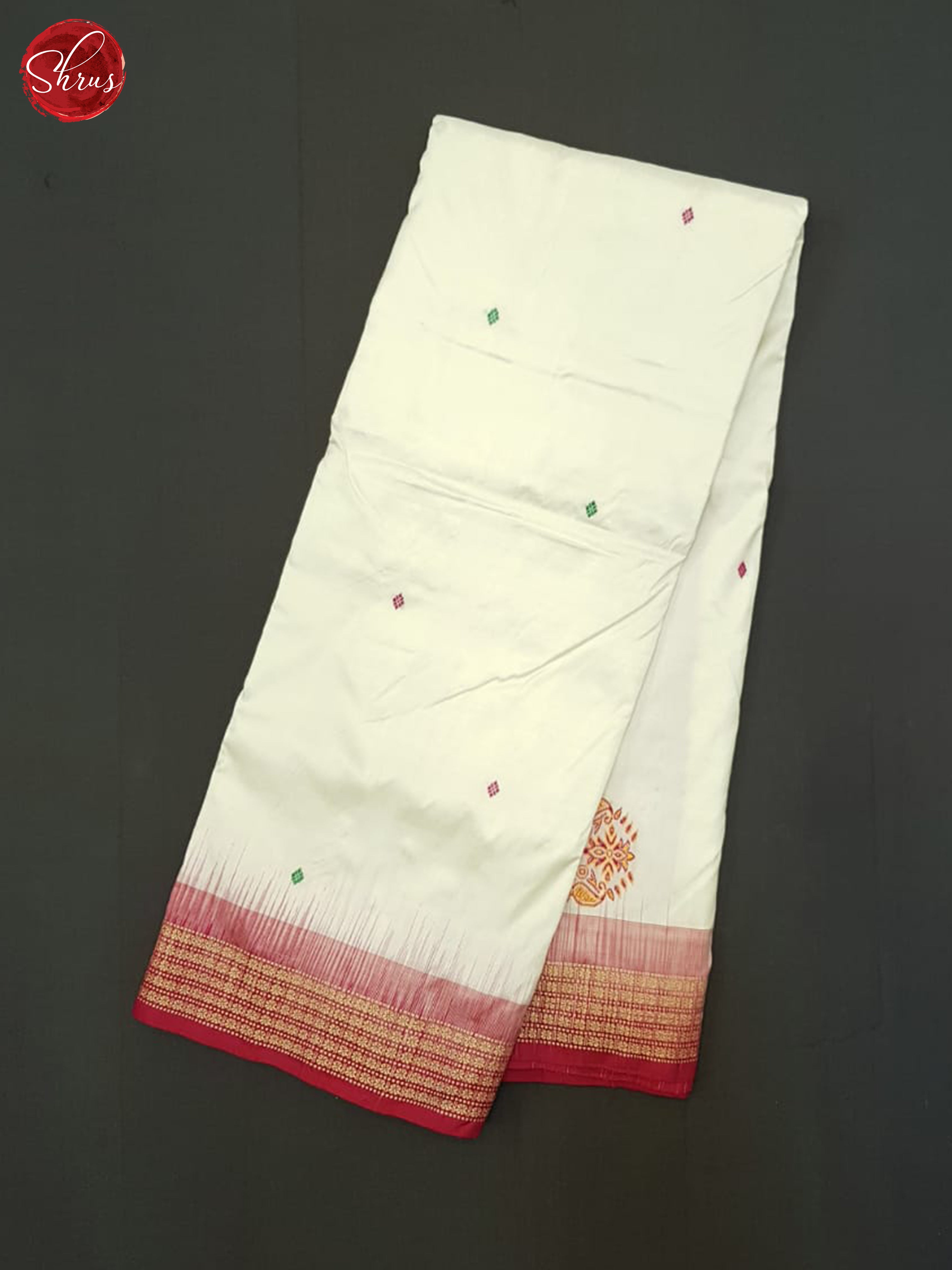 Cream And Pink- Odhisha Sambalpuri Silk Saree - Shop on ShrusEternity.com