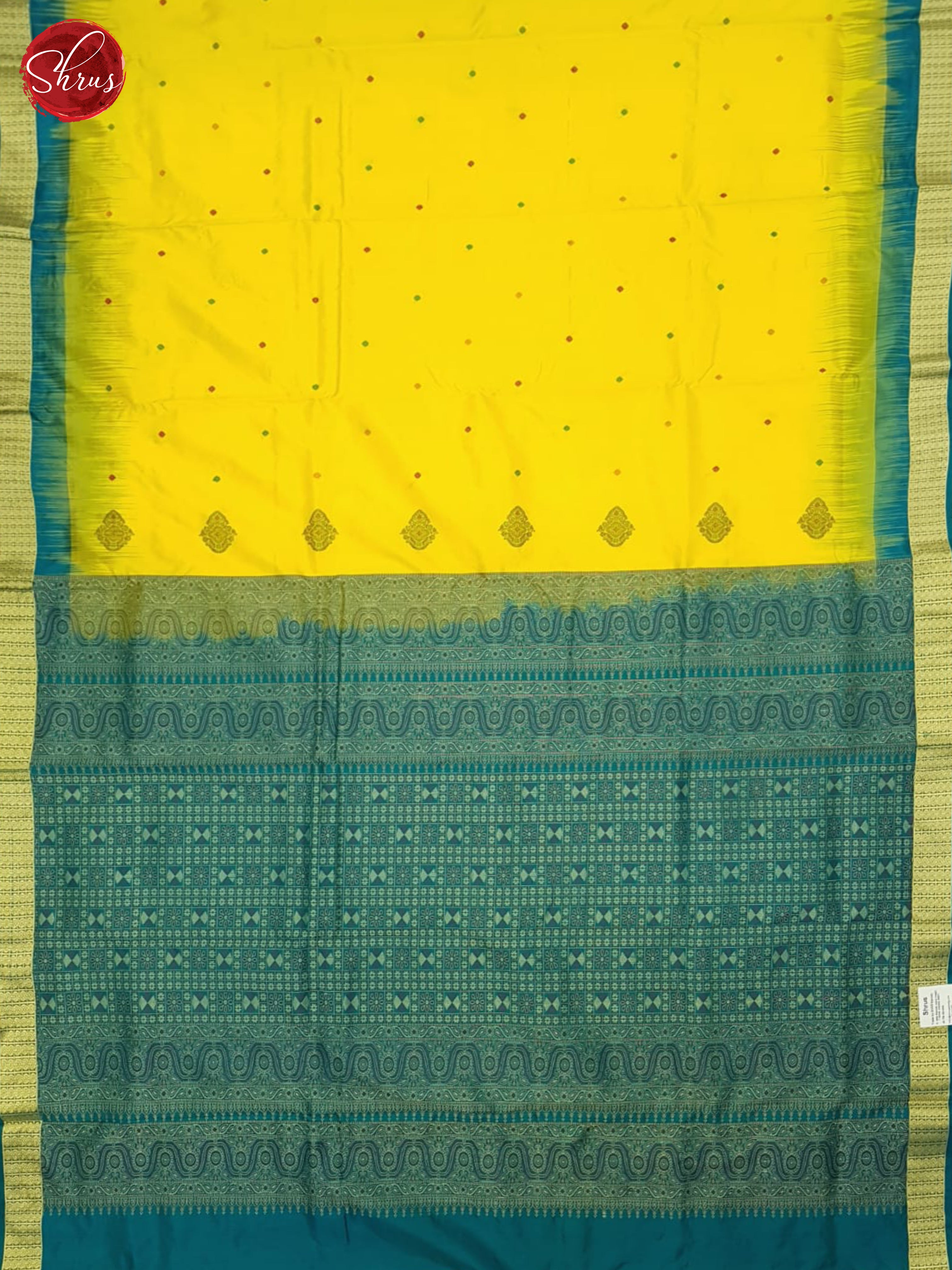 Yellow And Green- Odhisa Sambalpuri Silk saree - Shop on ShrusEternity.com