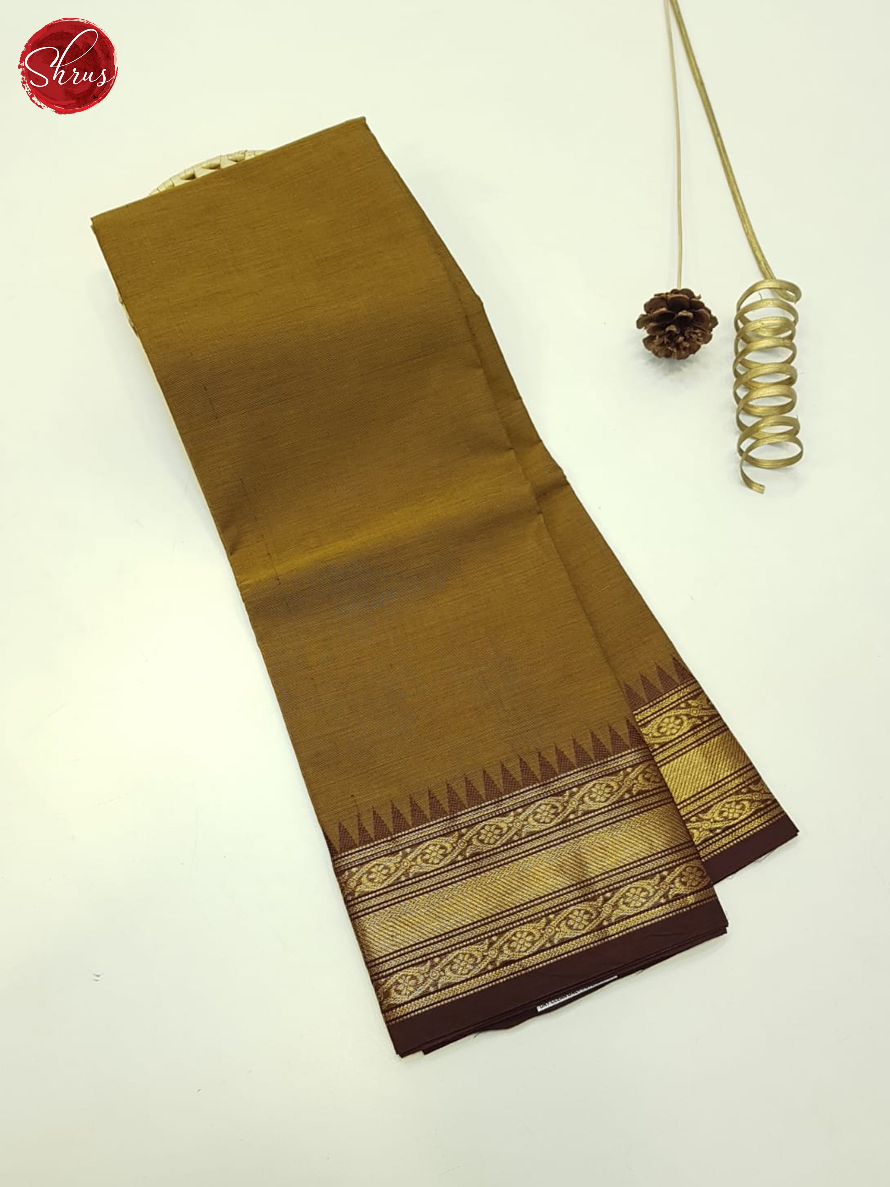 Light & Dark Brown- Unstitched chettinad cotton top - Shop on ShrusEternity.com