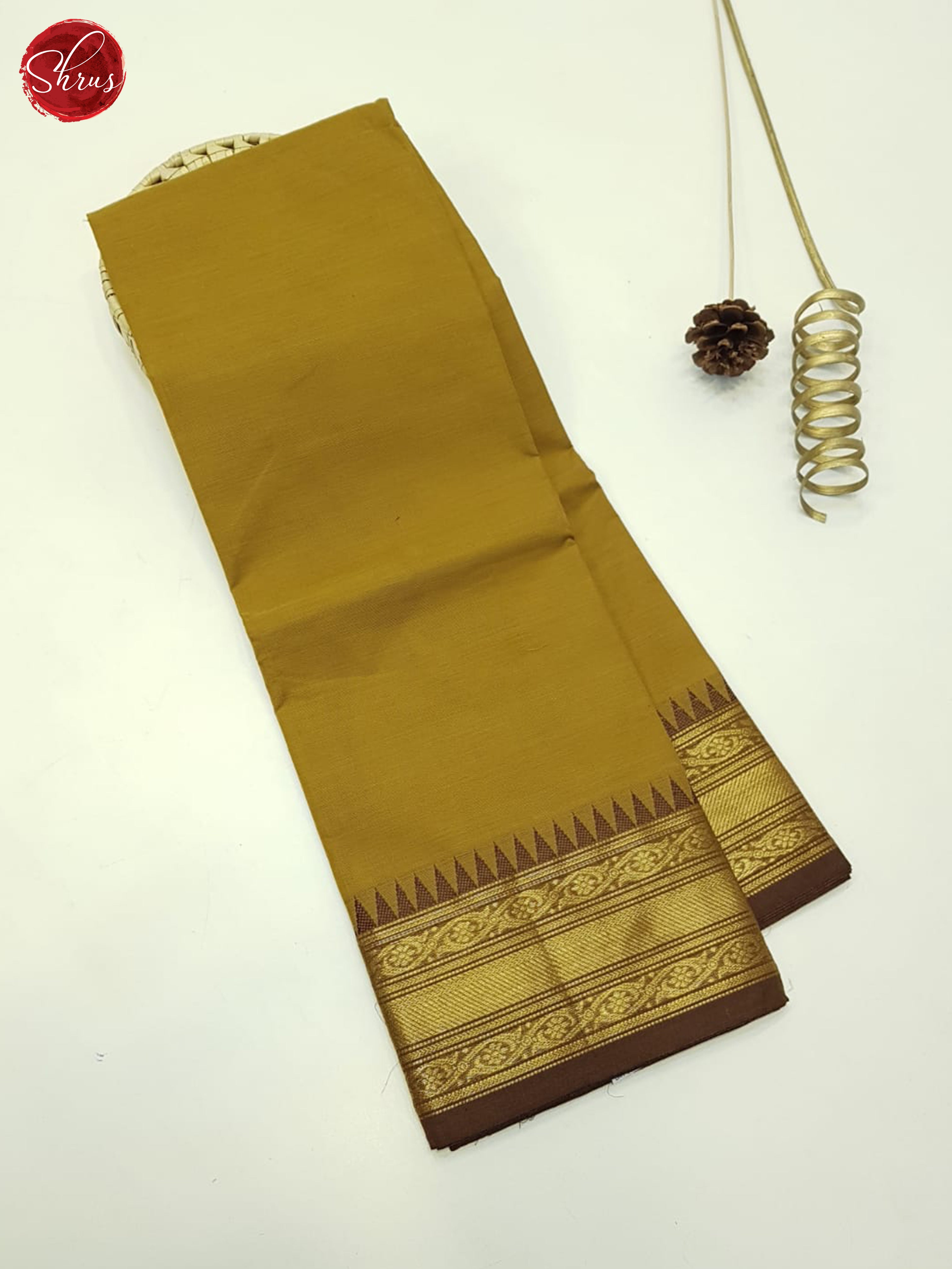 Light & Dark Brown - Unstitched Chettinad Cotton Top - Shop on ShrusEternity.com