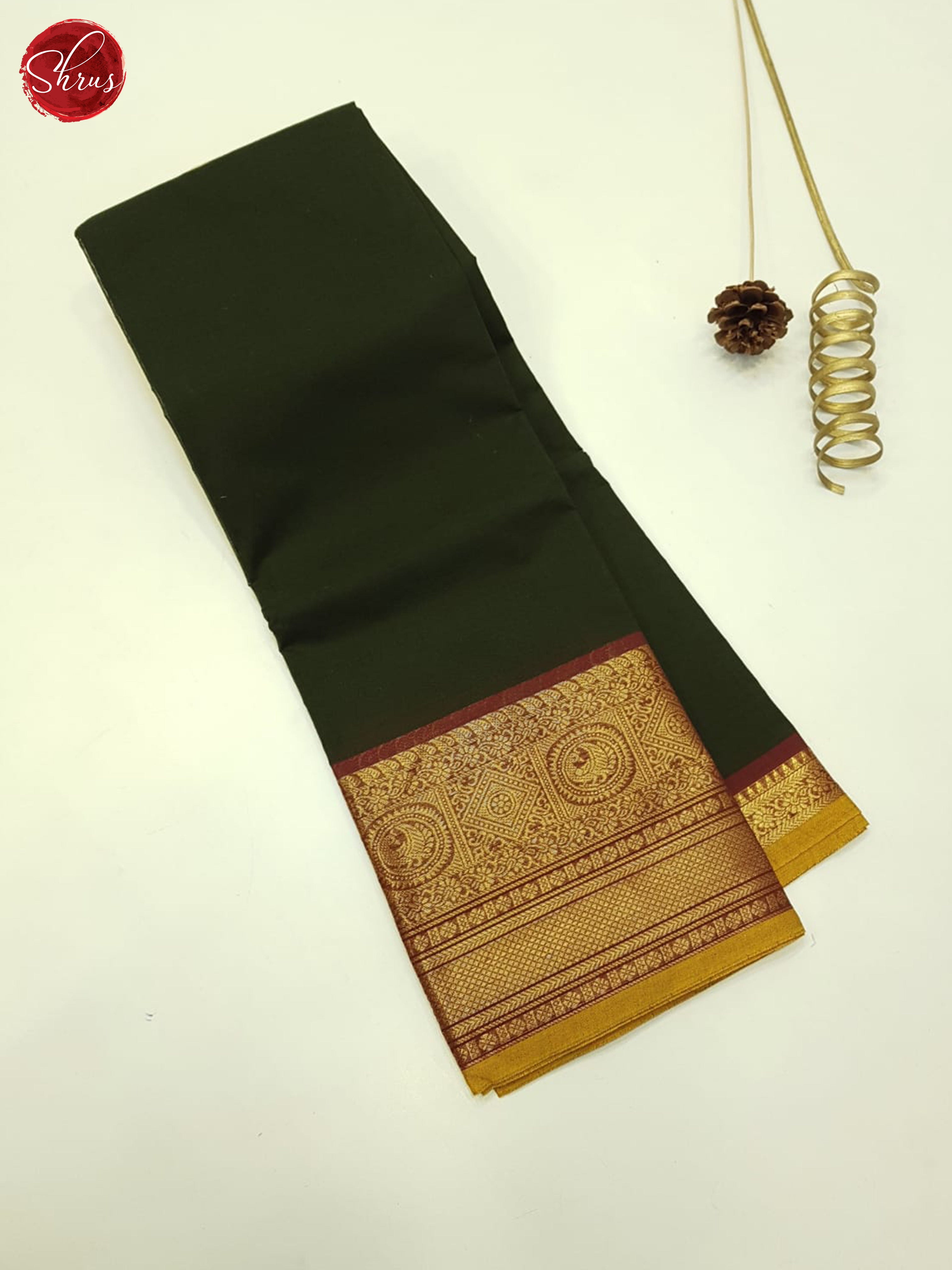 Green And Mustard- Unstitched Chettinad Cotton top - Shop on ShrusEternity.com