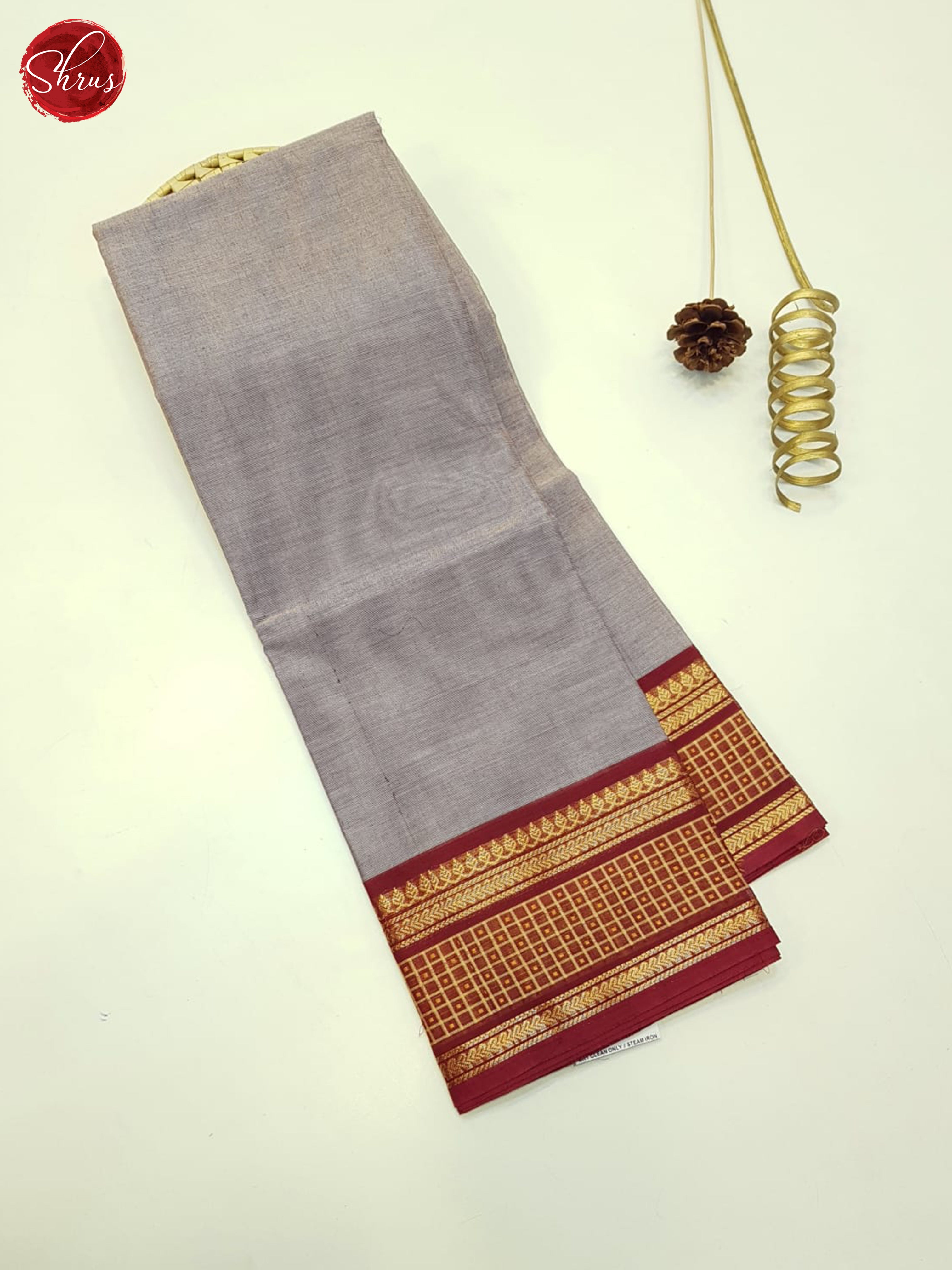 Mauve And Maroon- Unstitched Chettinad Cotton Top - Shop on ShrusEternity.com