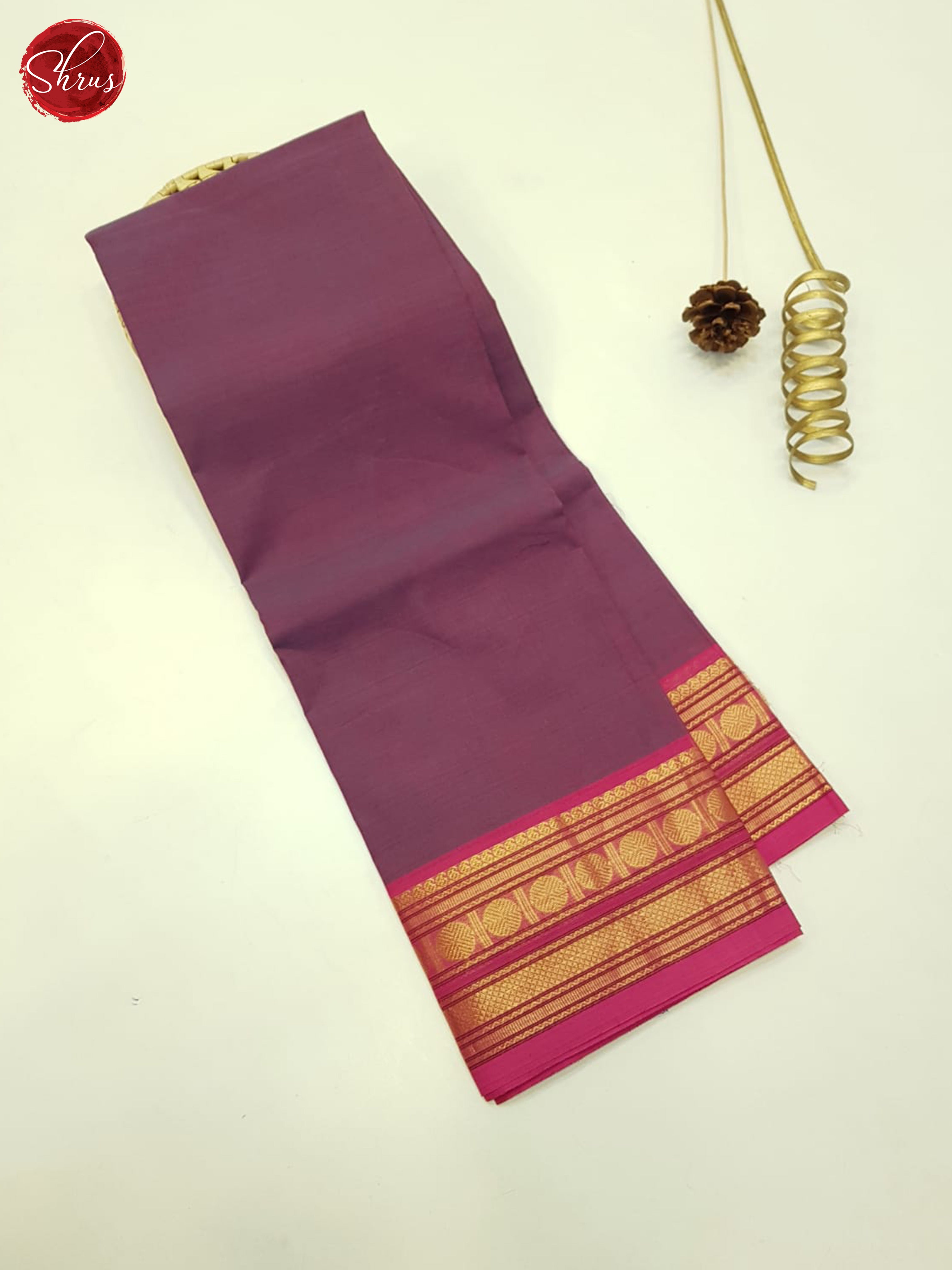 Dusty Wine And Pink- Unstitched Chettinad Cotton Top - Shop on ShrusEternity.com