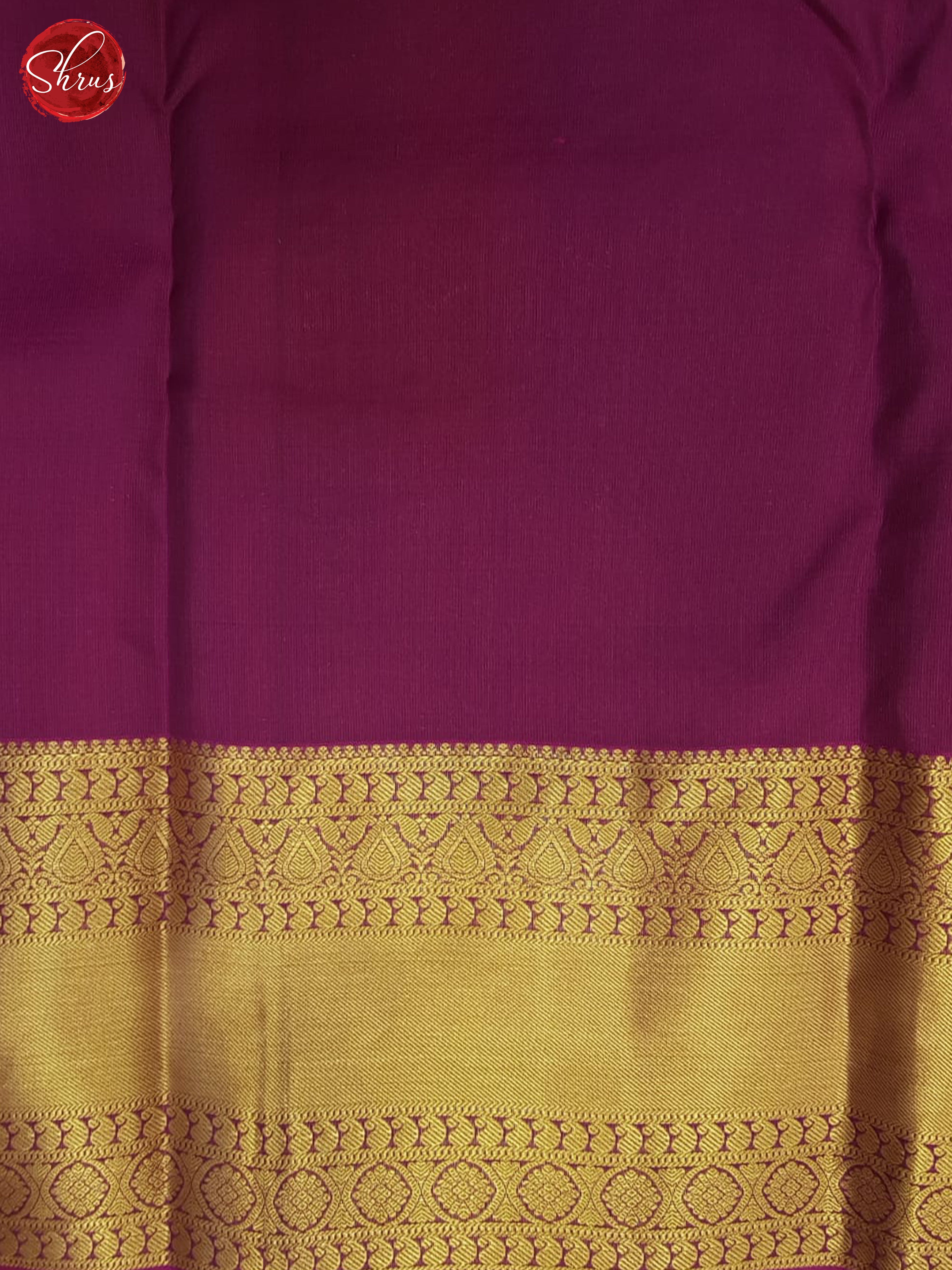 Mehandi Green And Wine- Kanchipuram Half-pure Saree - Shop on ShrusEternity.com